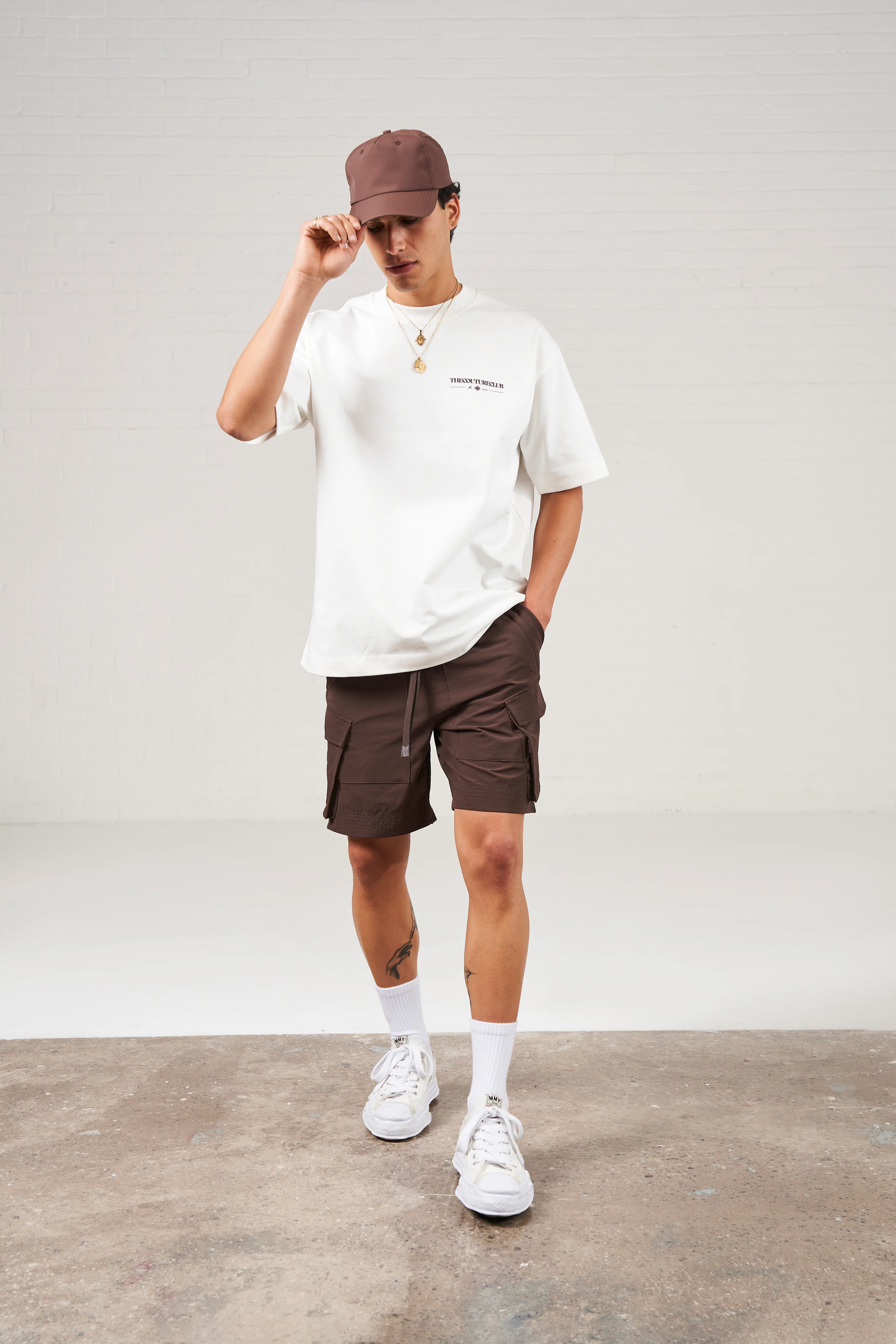 5 PANEL NYLON CAP - BROWN - Image 2
