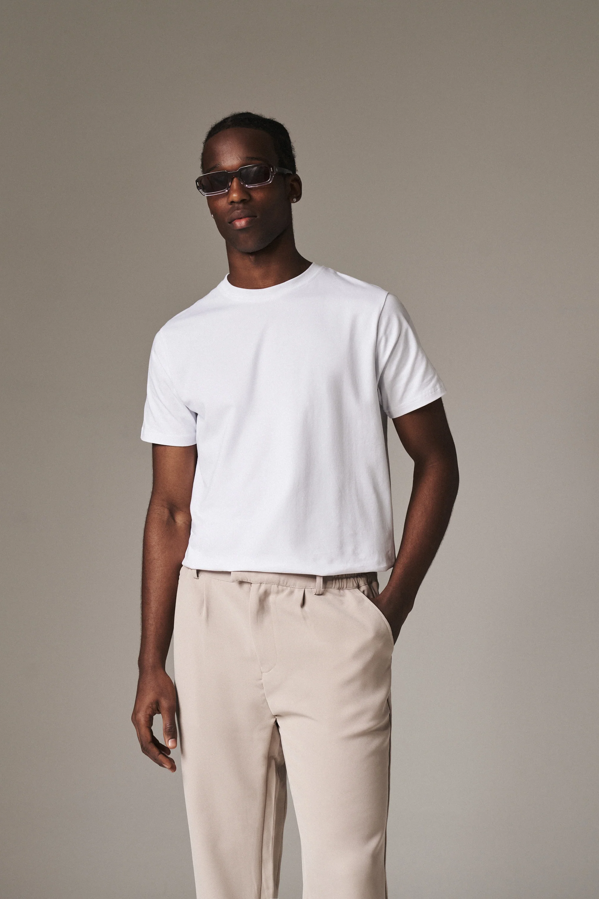 UNBRANDED SLIM T-SHIRT - WHITE - Image 7