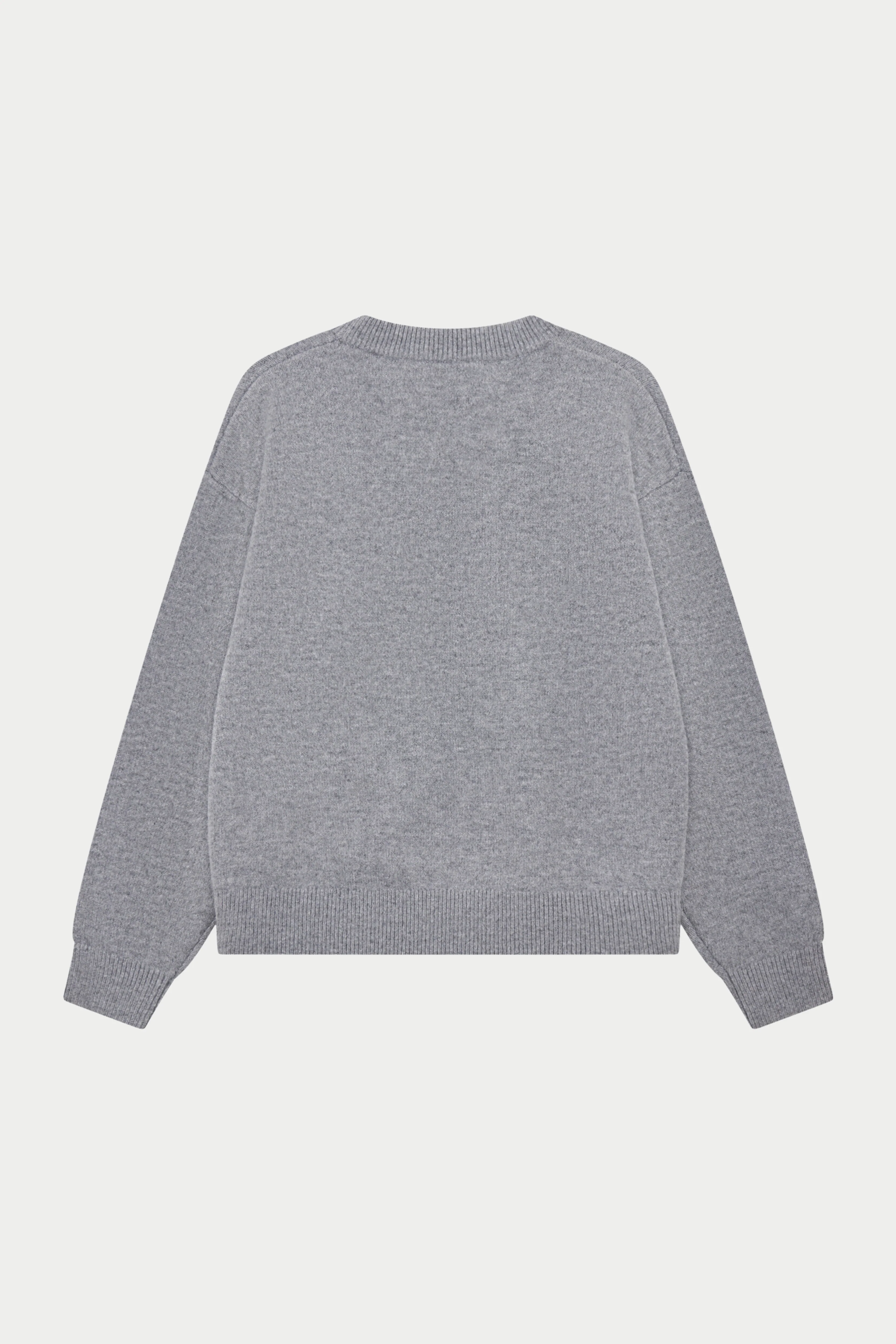 C EMBROIDERY KNITTED CREW - GREY MARL - Image 9