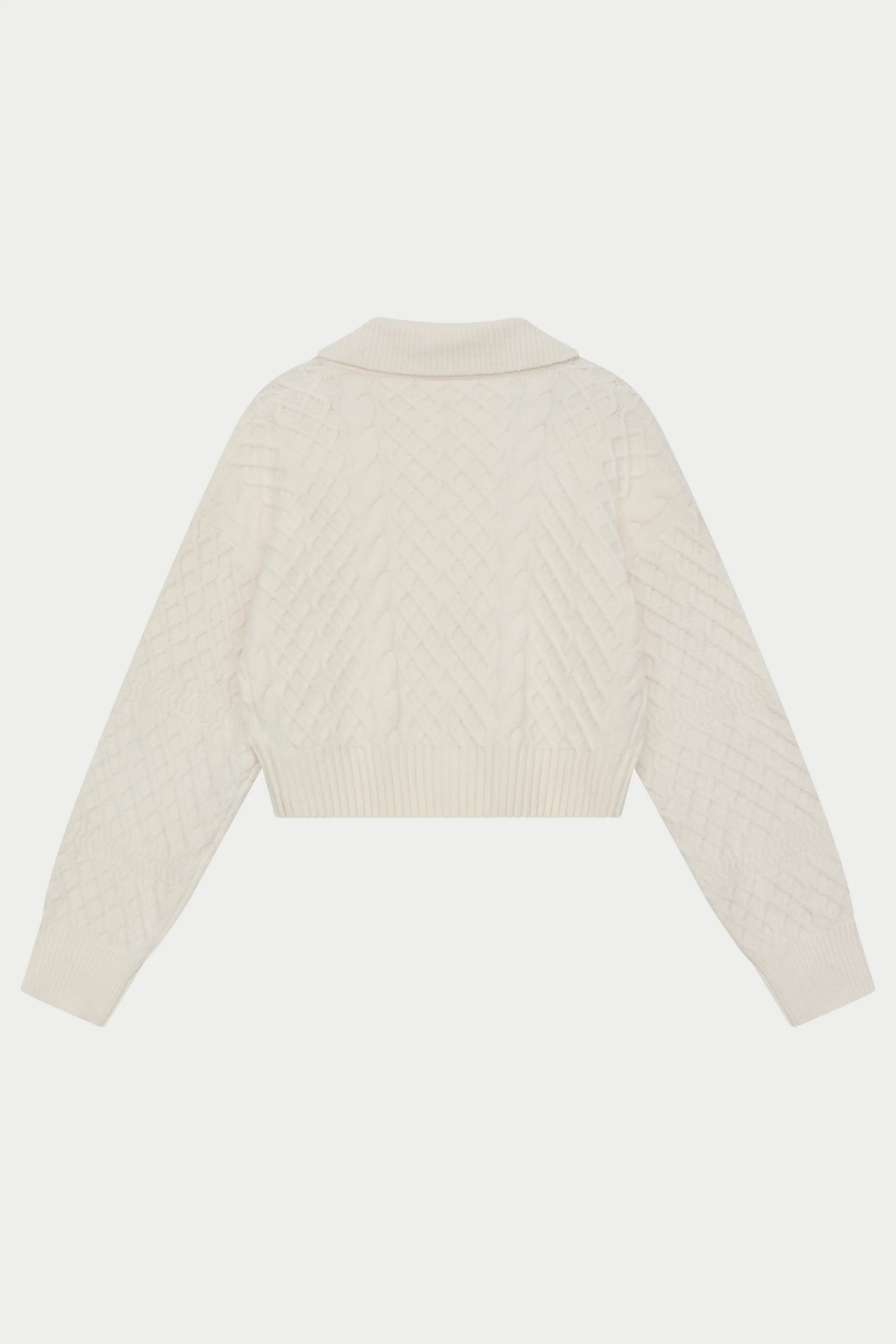CABLE KNIT CARDIGAN - OFF WHITE - Image 7