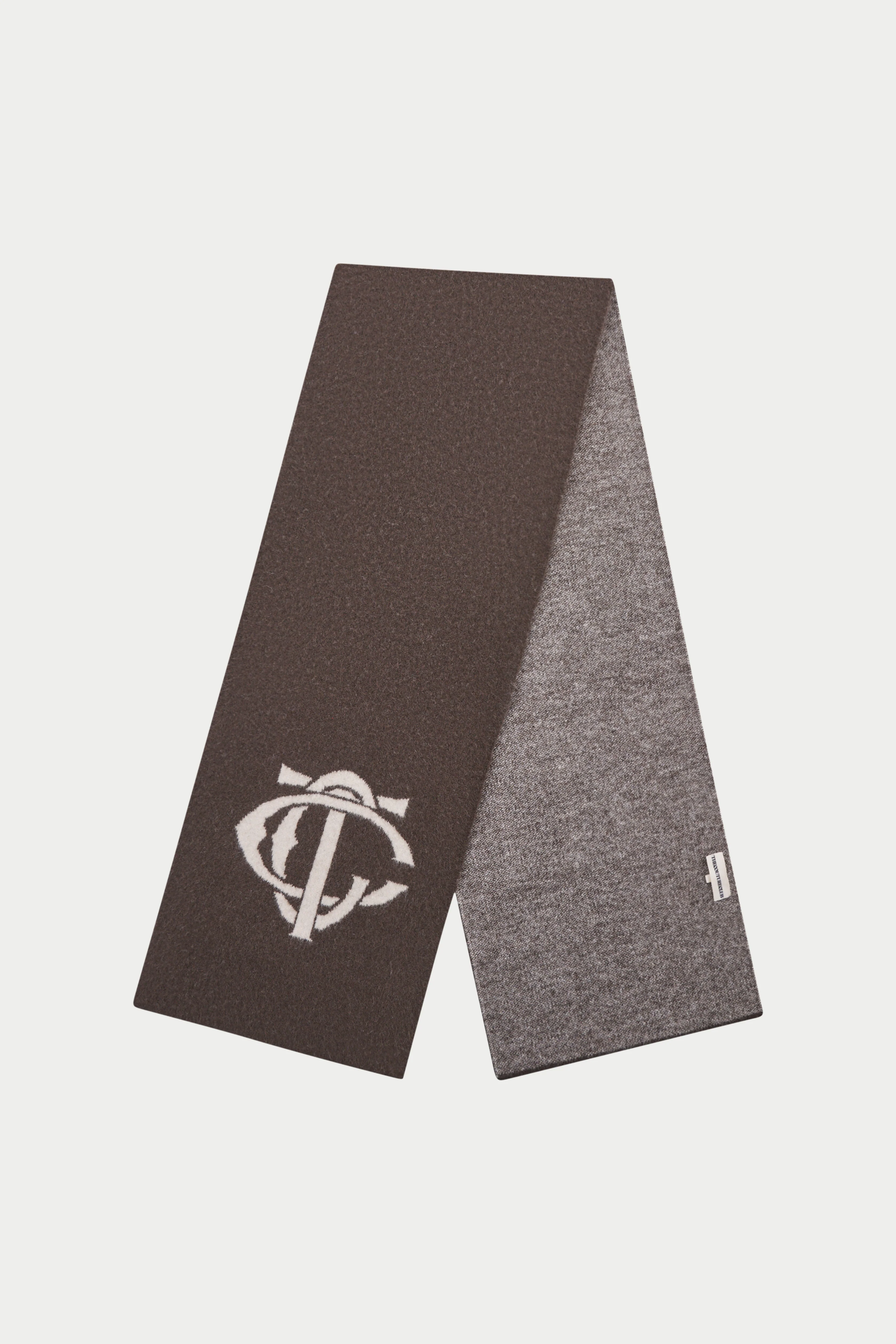 MONOGRAM SCARF - BROWN