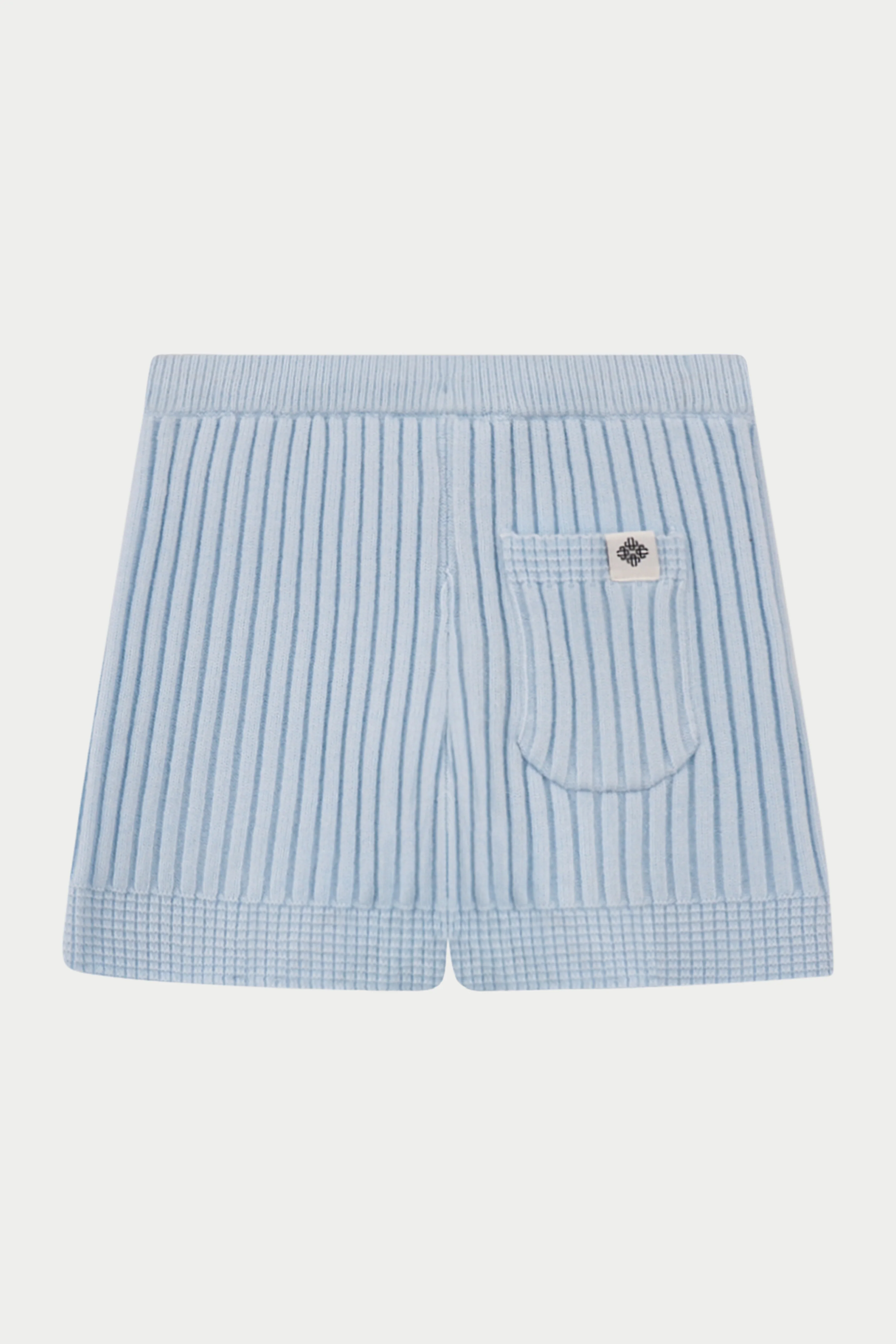 CONTRAST KNIT MINI SHORTS - LIGHT BLUE - Image 11