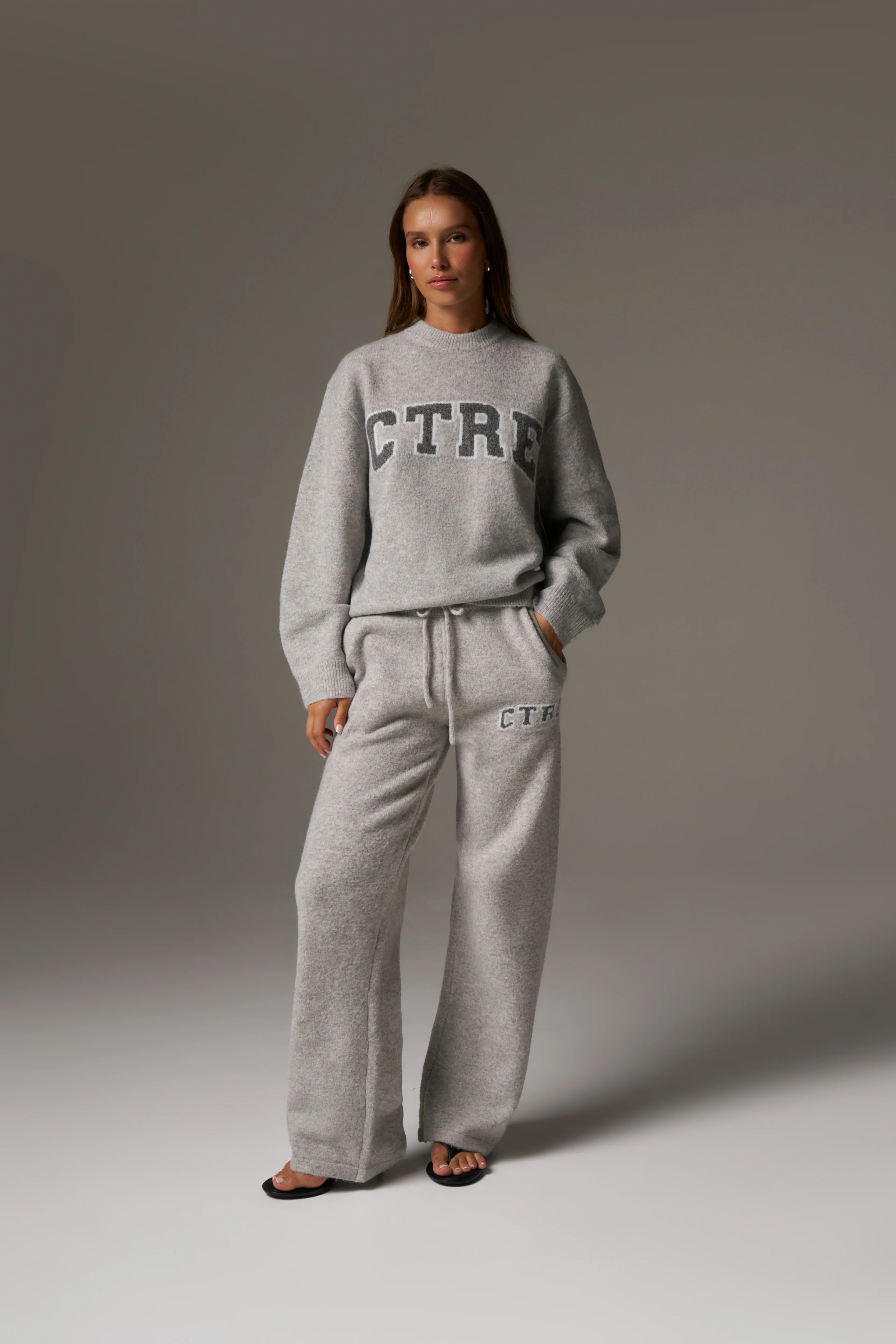CTRE KNITTED SWEATSHIRT - GREY MARL - Image 3
