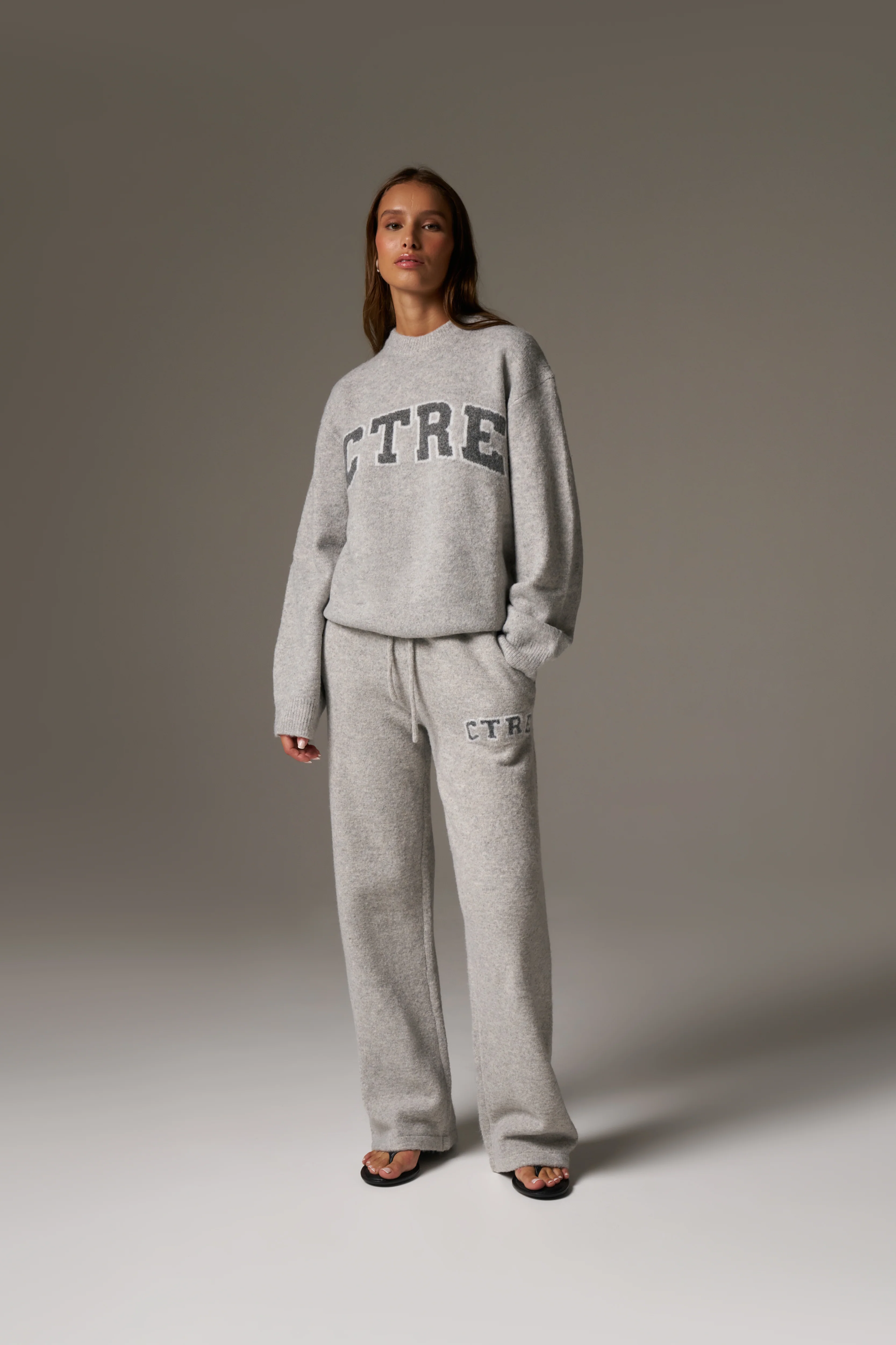 CTRE KNITTED SWEATSHIRT - GREY MARL - Image 7