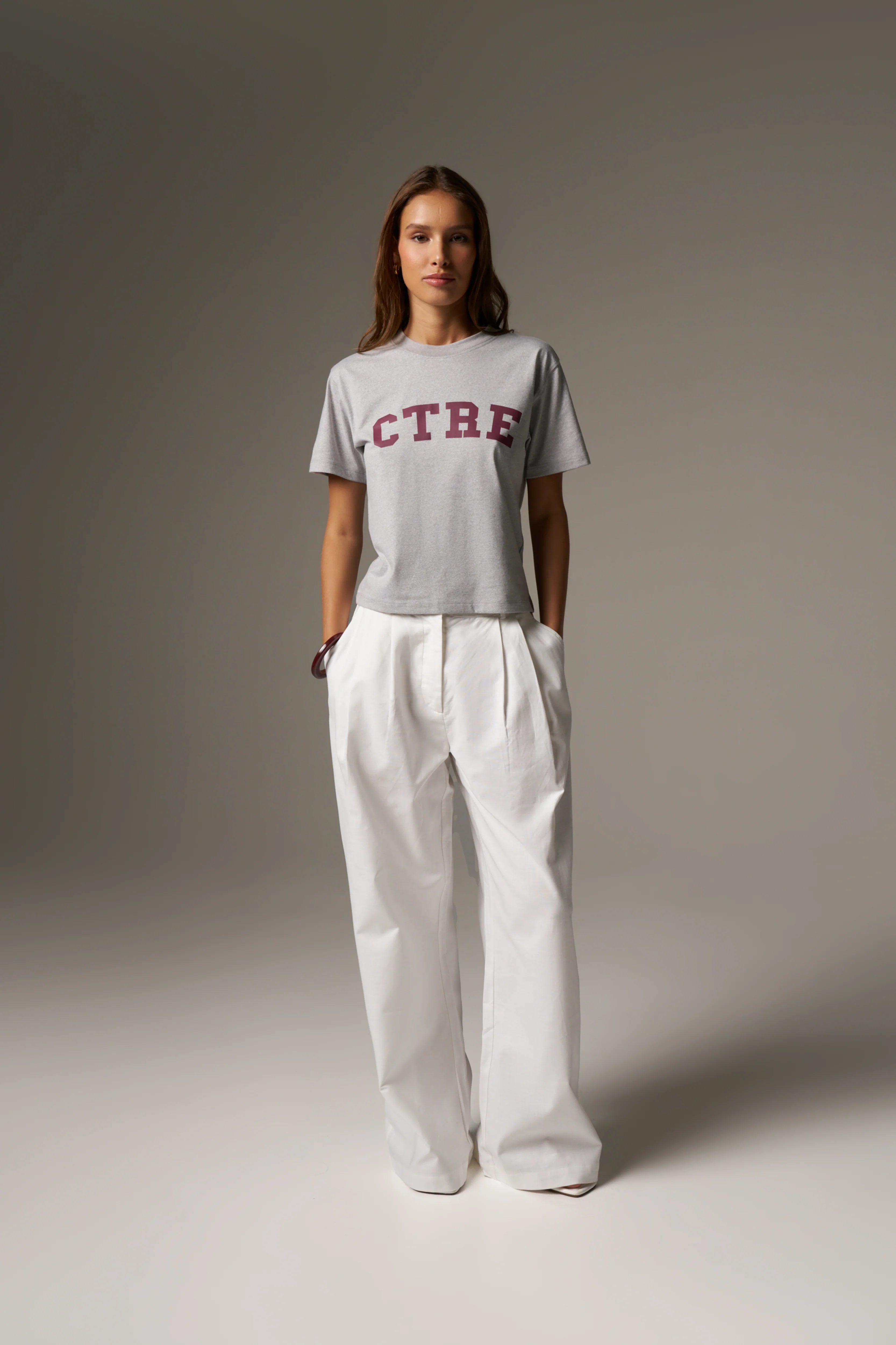 CTRE LIGHTWEIGHT BABY TEE - GREY MARL - Image 3