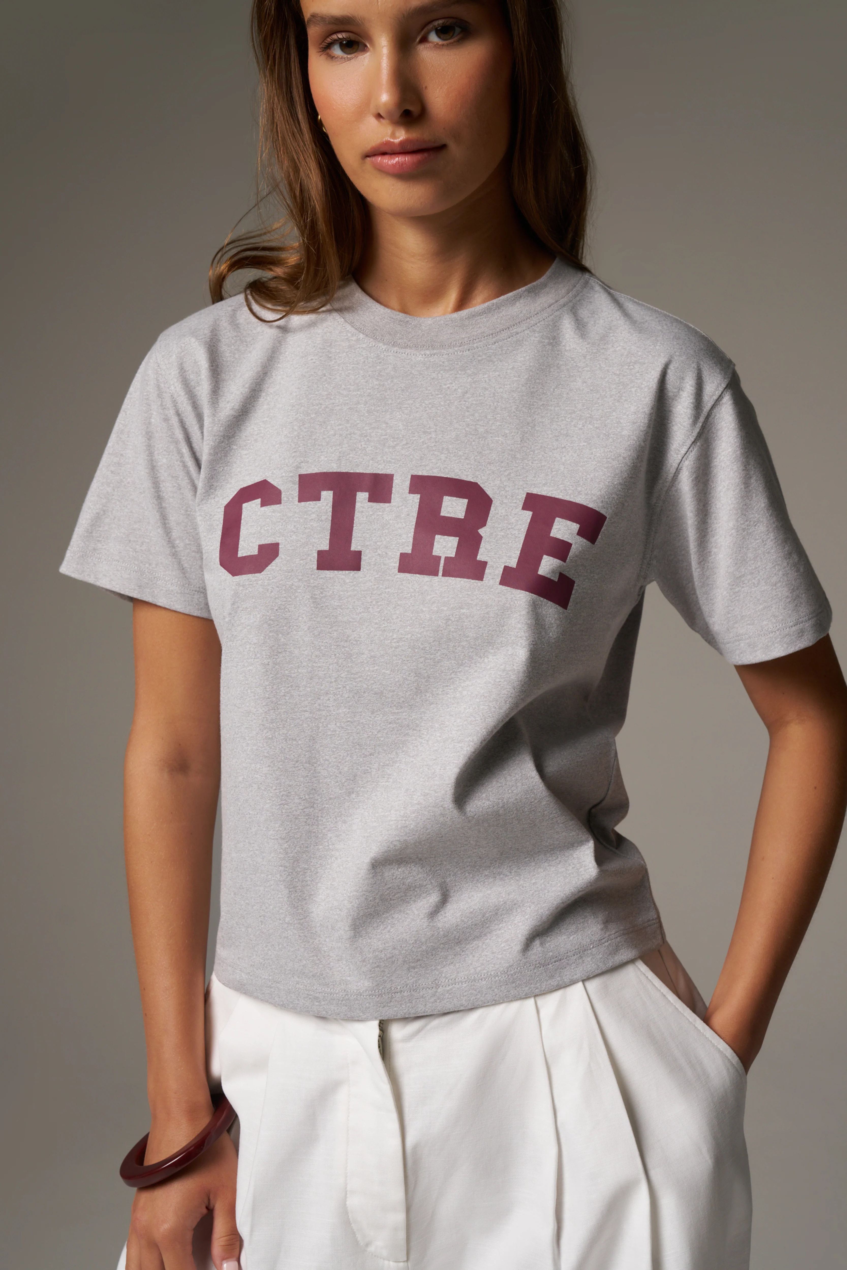 CTRE LIGHTWEIGHT BABY TEE - GREY MARL - Image 4