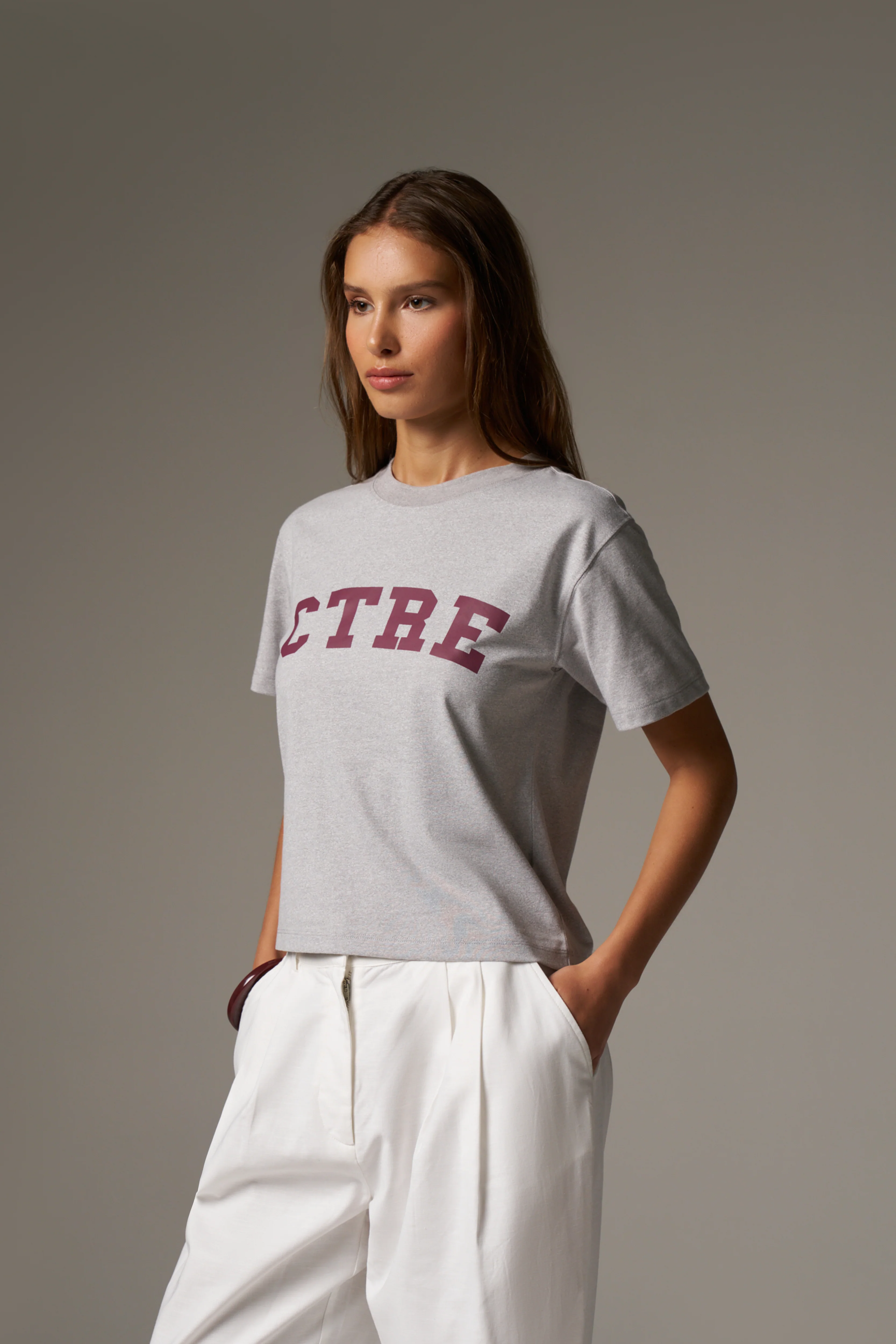 CTRE LIGHTWEIGHT BABY TEE - GREY MARL - Image 5