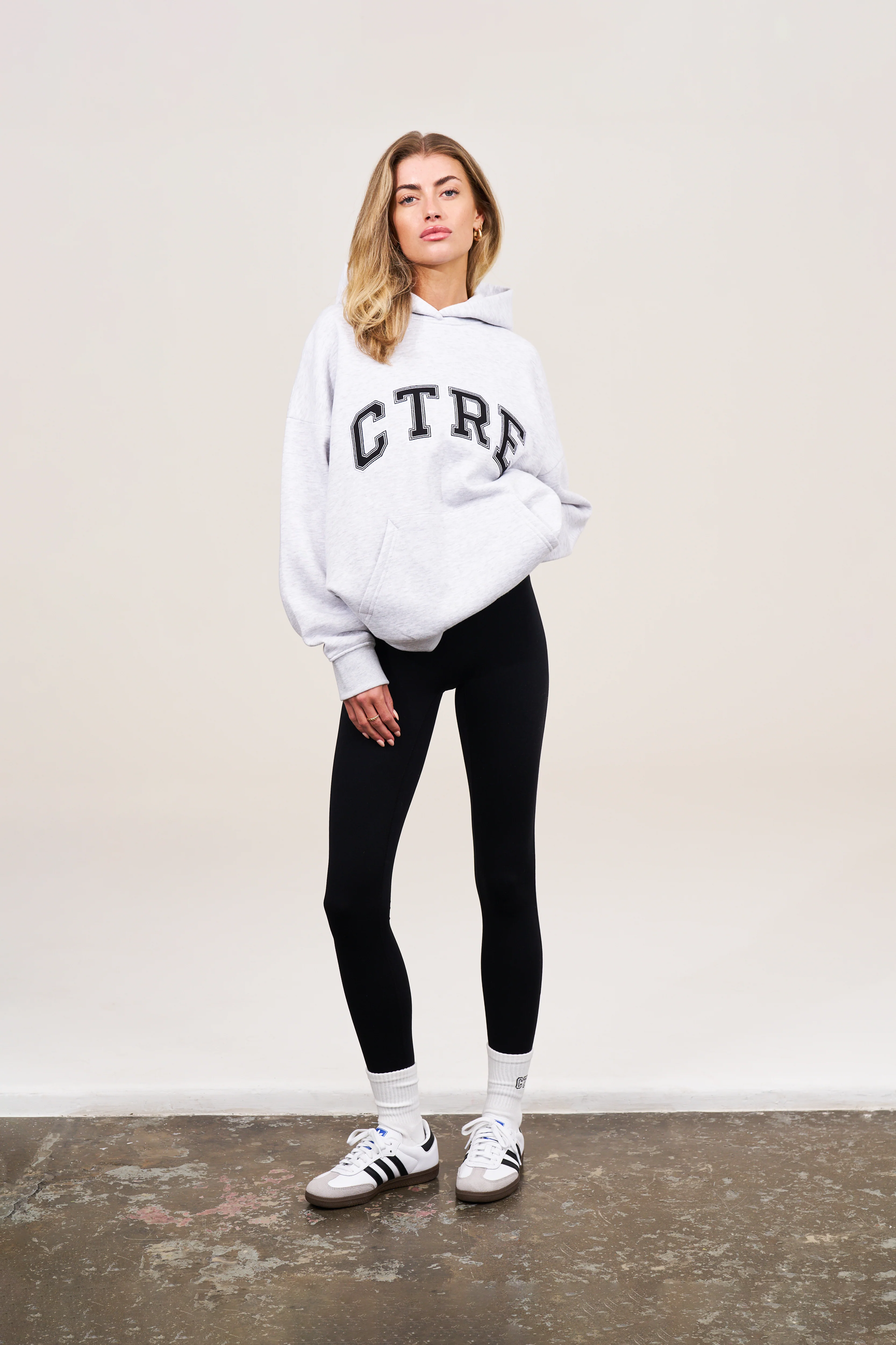 CTRE OVERSIZED HOODIE - GREY MARL - Image 3