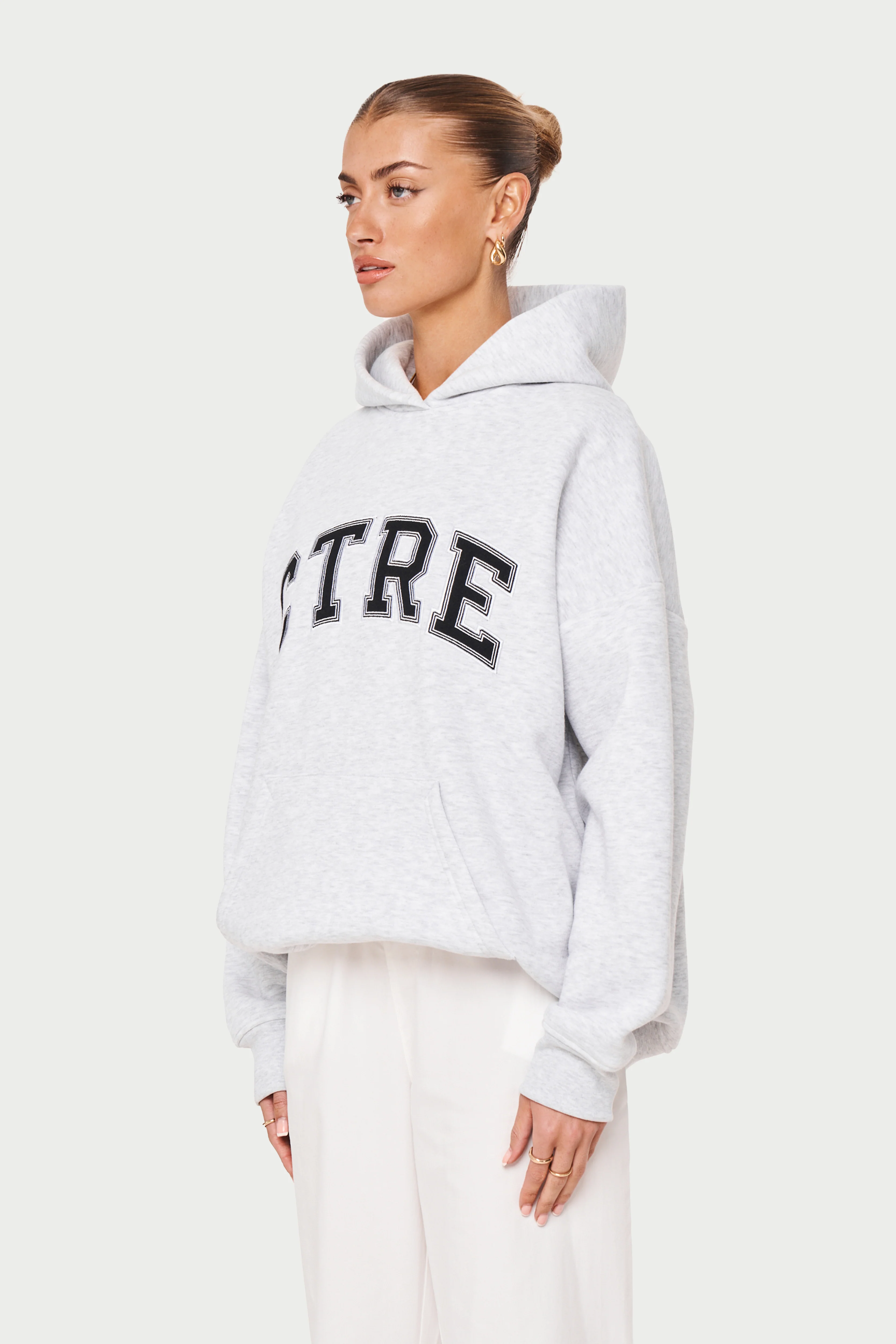 CTRE OVERSIZED HOODIE - GREY MARL - Image 5