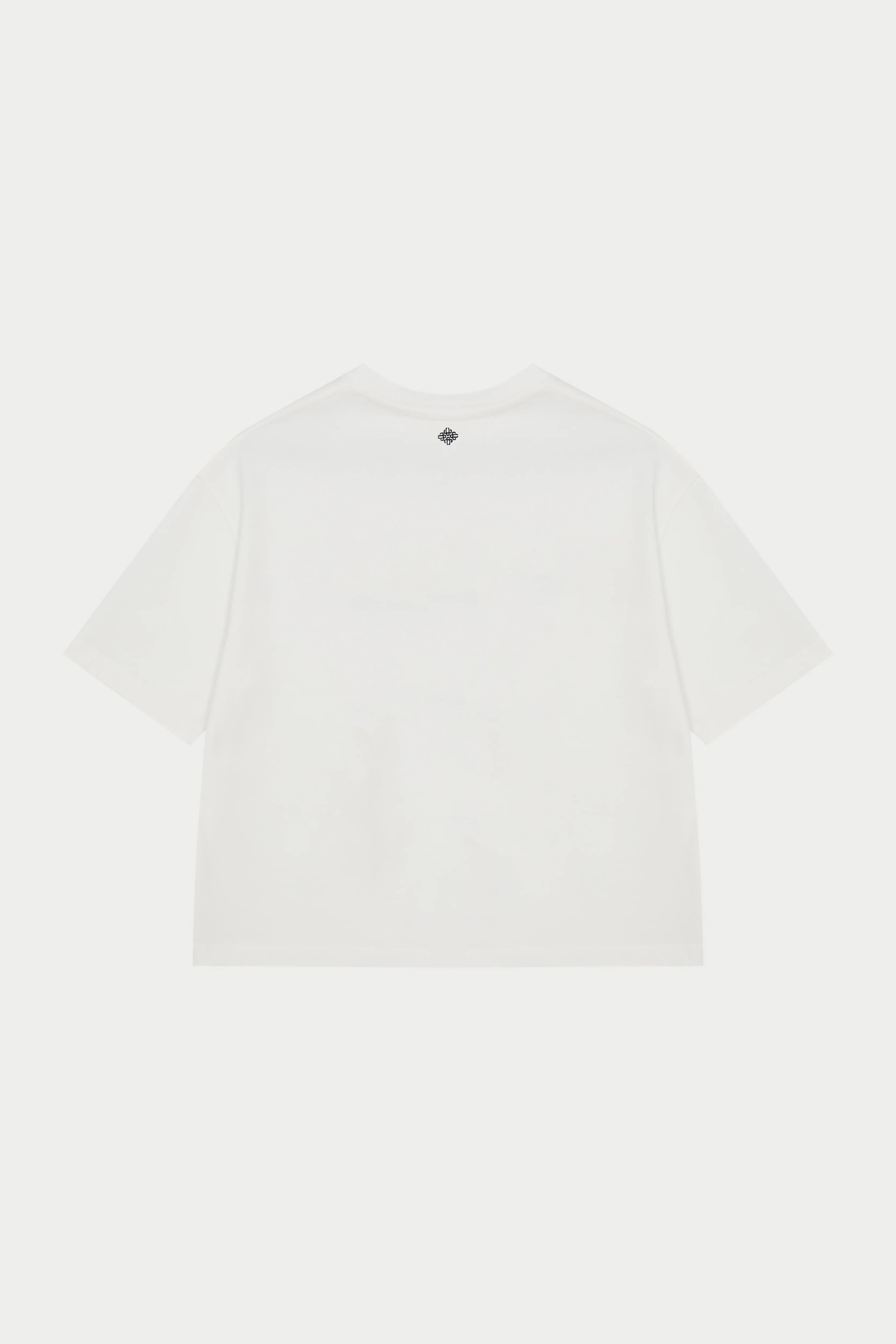 EMBROIDERED CREST T-SHIRT - OFF WHITE - Image 9