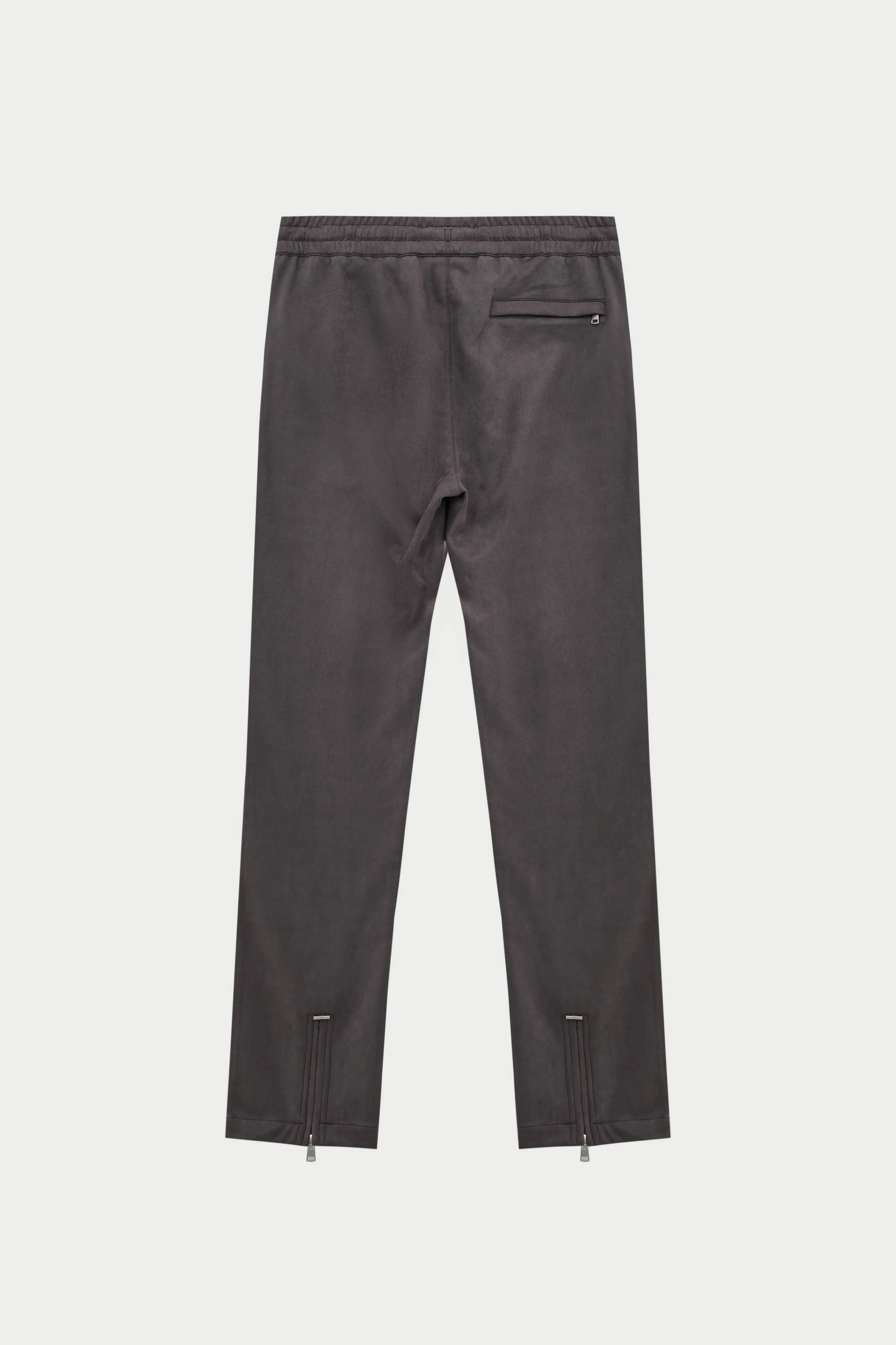 FAUX SUEDE STRAIGHT LEG PANTS - CHARCOAL - Image 6