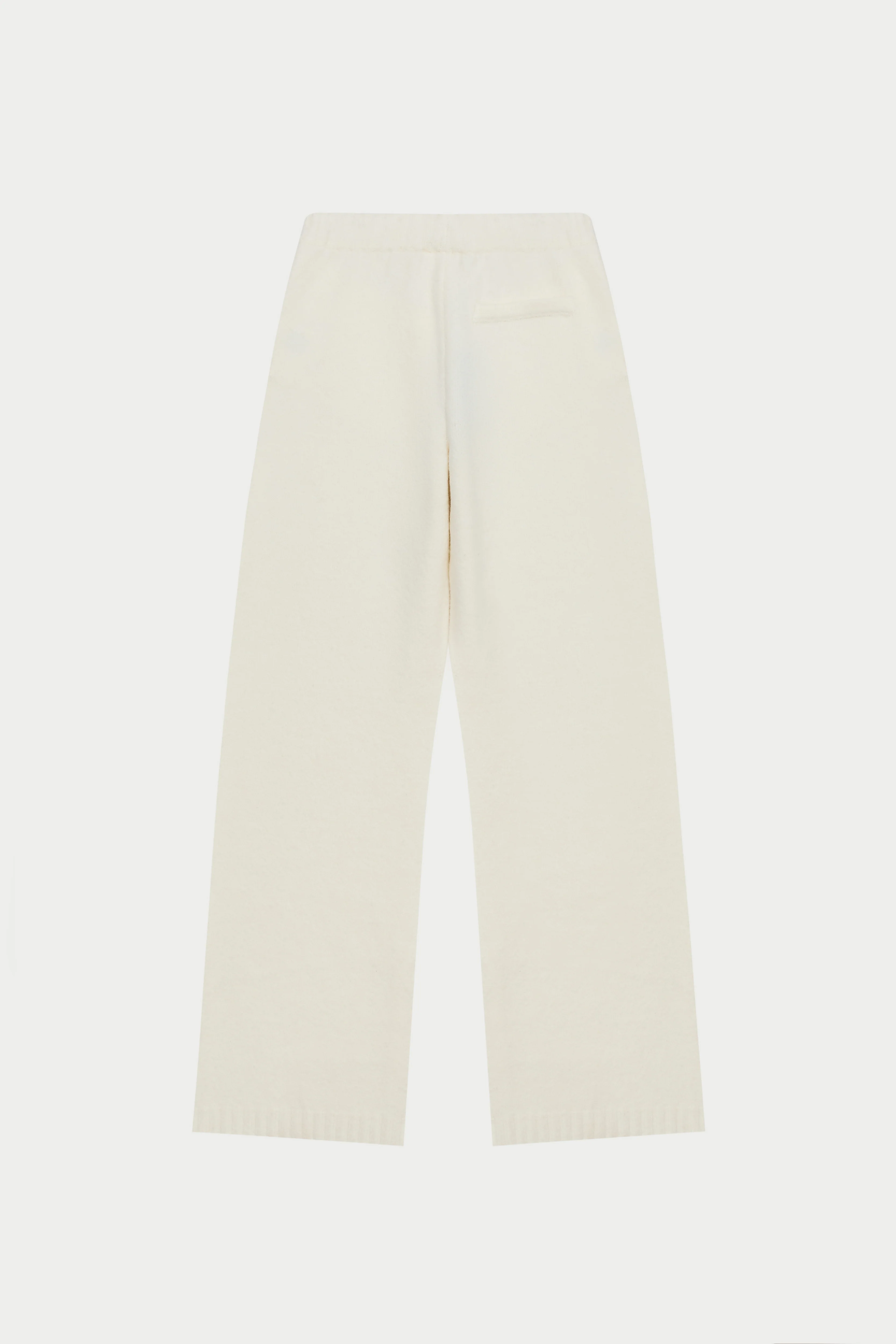 FLUFFY KNIT EMBLEM EMBROIDERED JOGGER - OFF-WHITE - Image 8