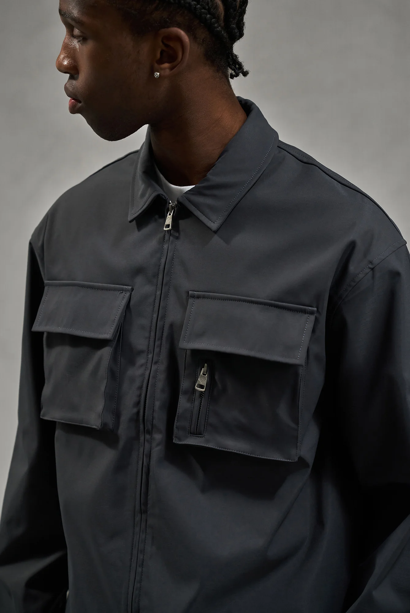 TECHNICAL LONG SLEEVE SHIRT - GREY - Image 5