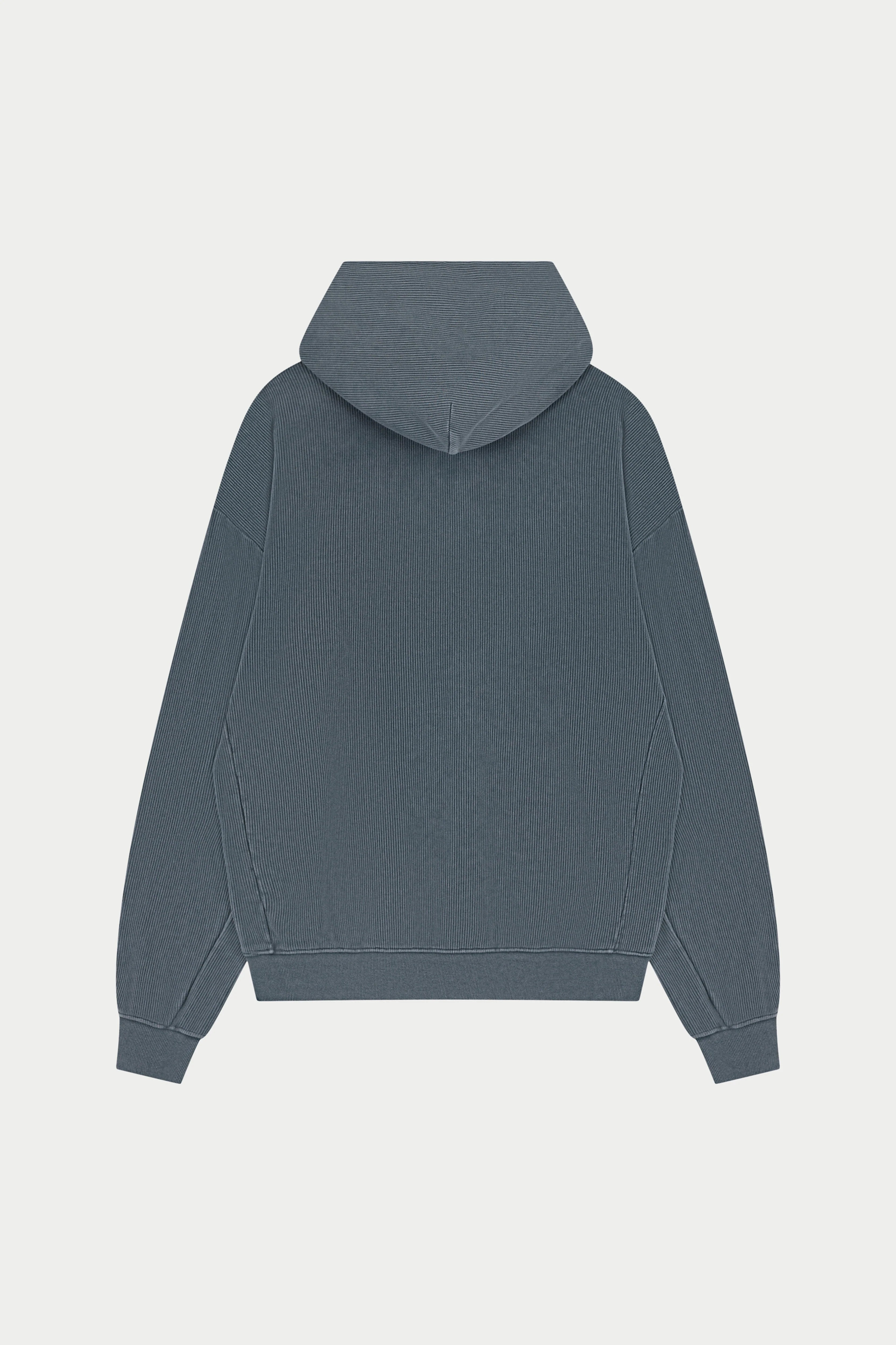 HEAVYWEIGHT WASHED RIBBED HOODIE - GREY - Image 6
