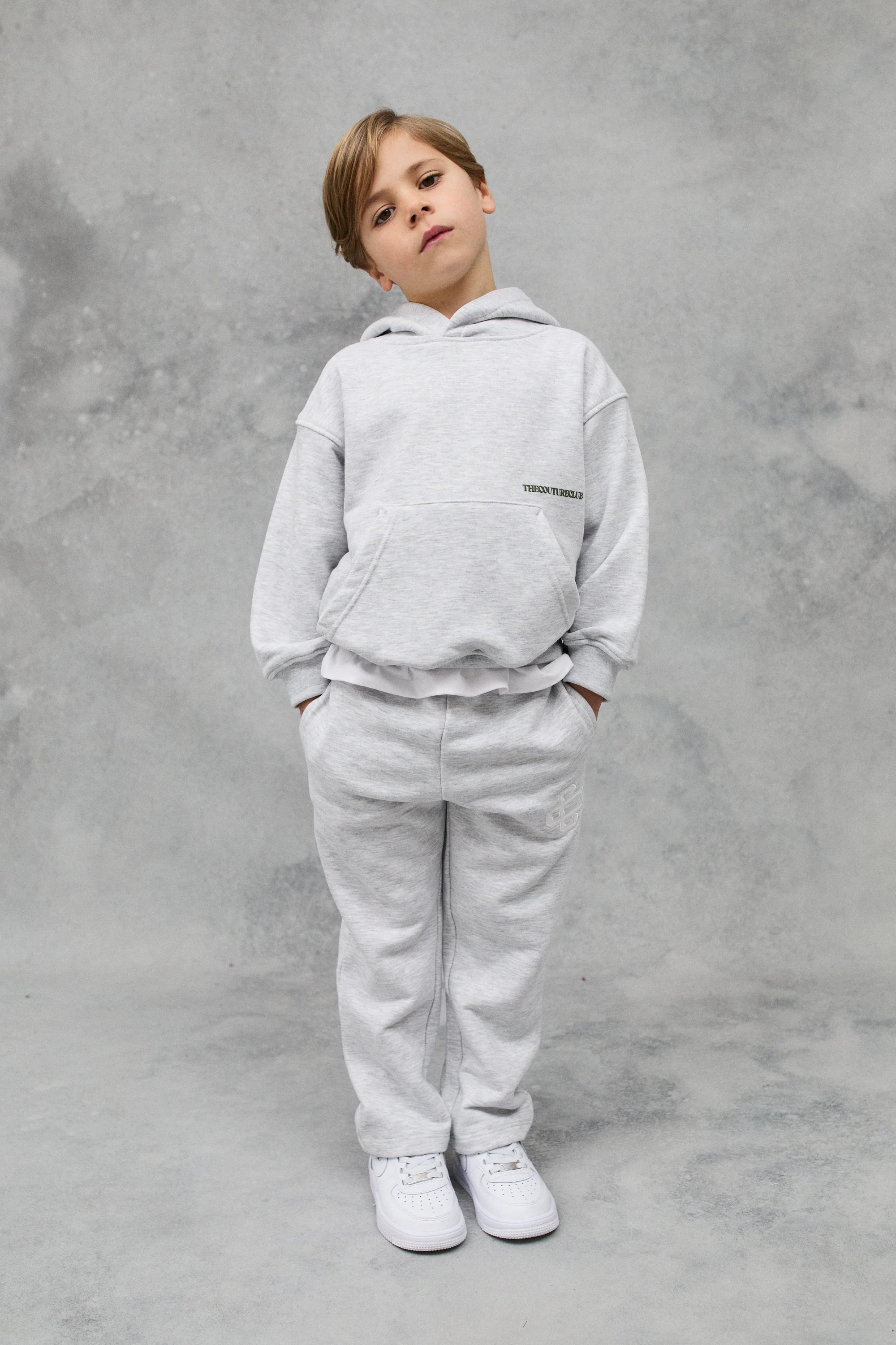 JNR DESIGN DEPARTMENT GRAPHIC HOODIE - GREY MARL - Image 3