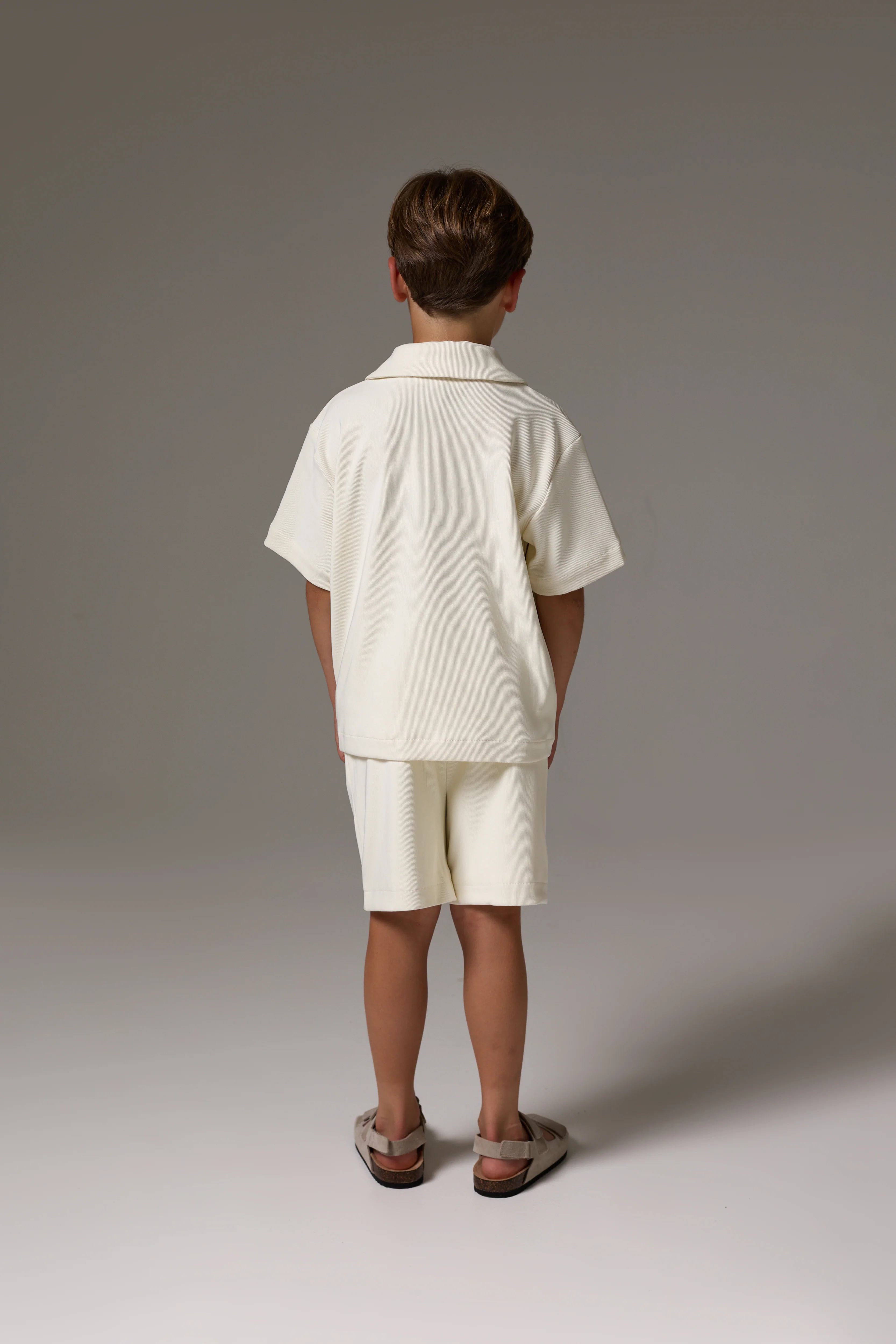 JUNIOR RIBBED SHORTS - STONE - Image 6