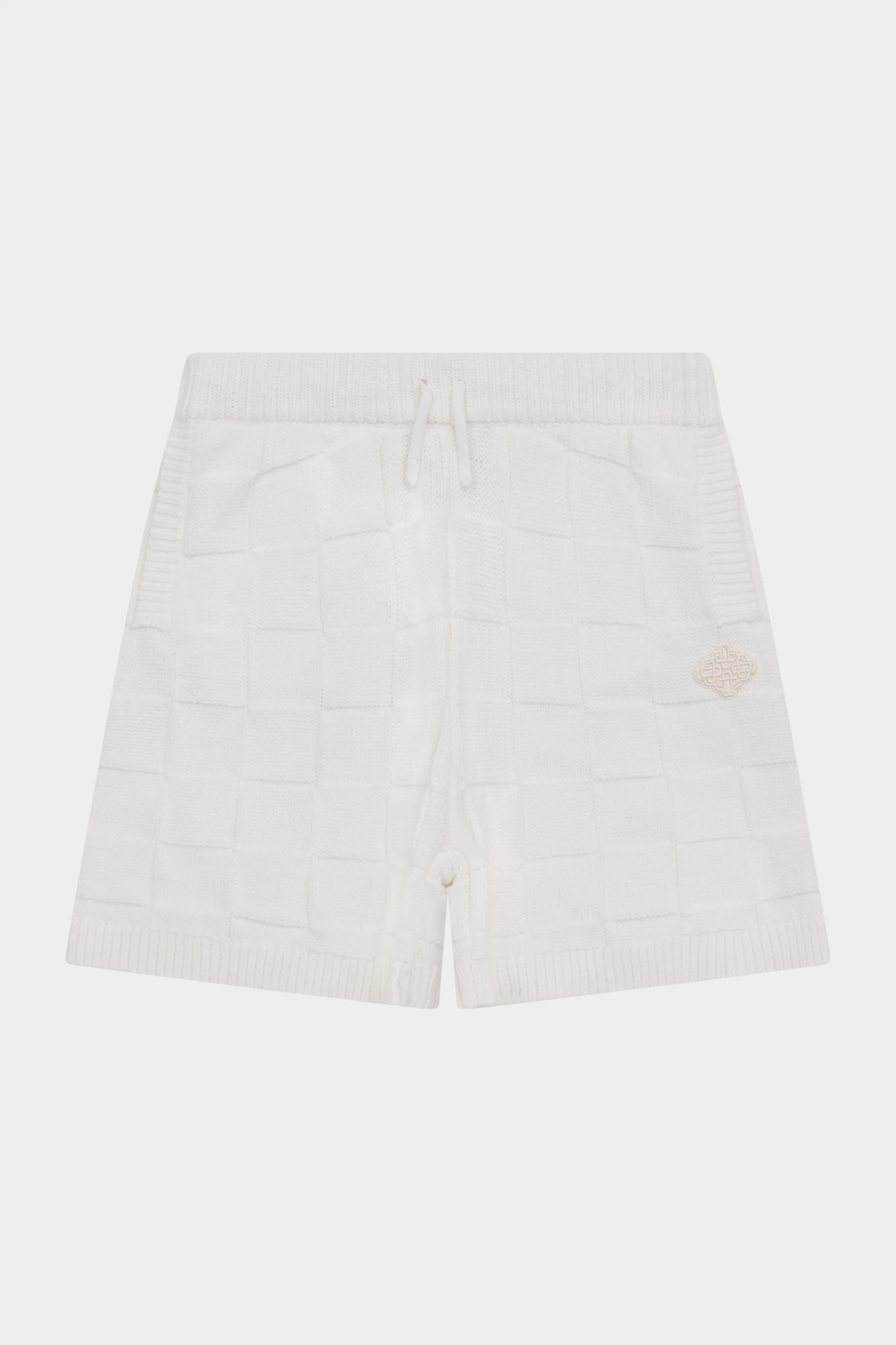 KIDS CHECKERBOARD KNITTED SHORT - OFF WHITE - Image 2