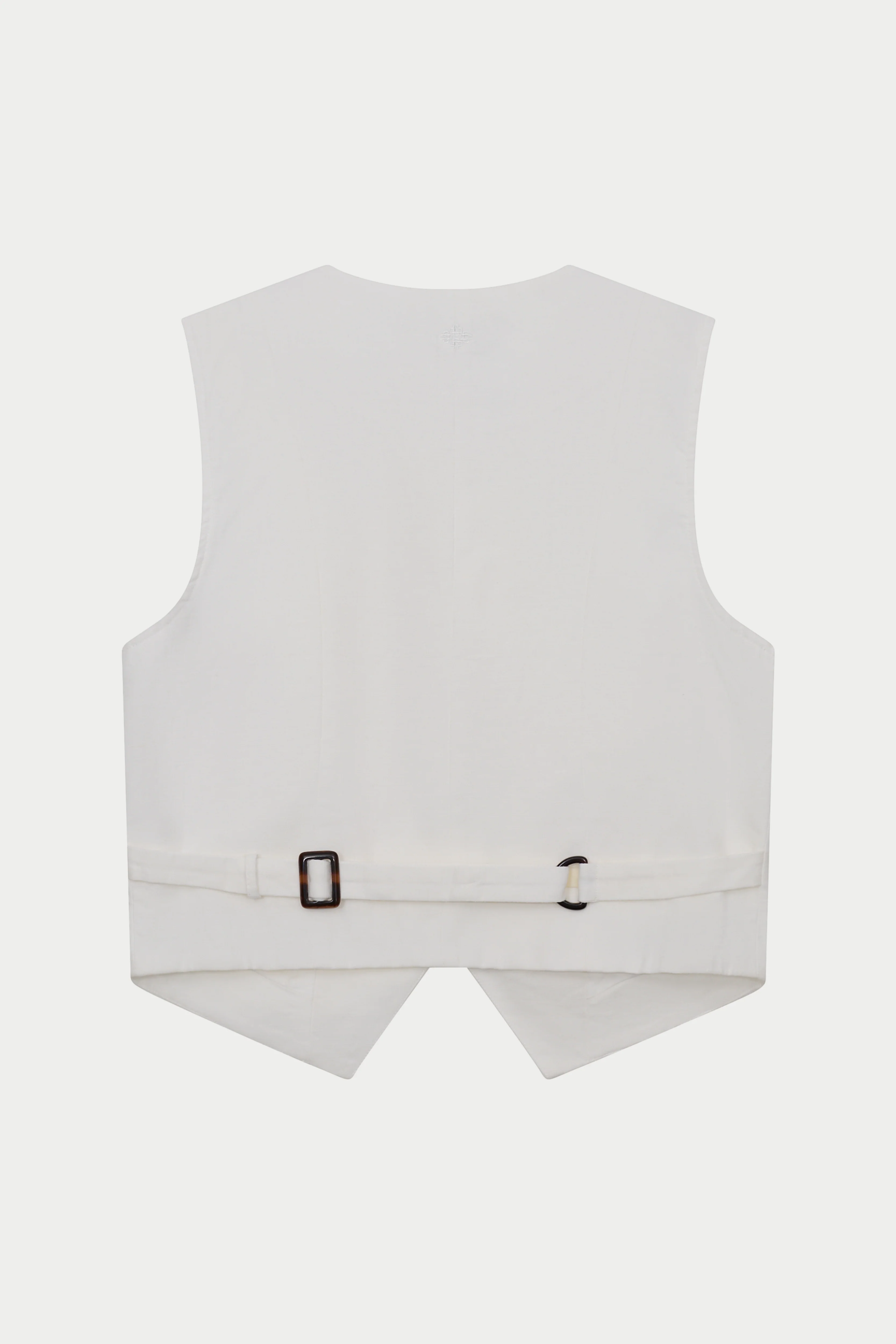 LINEN BLEND WAISTCOAT - WHITE - Image 11