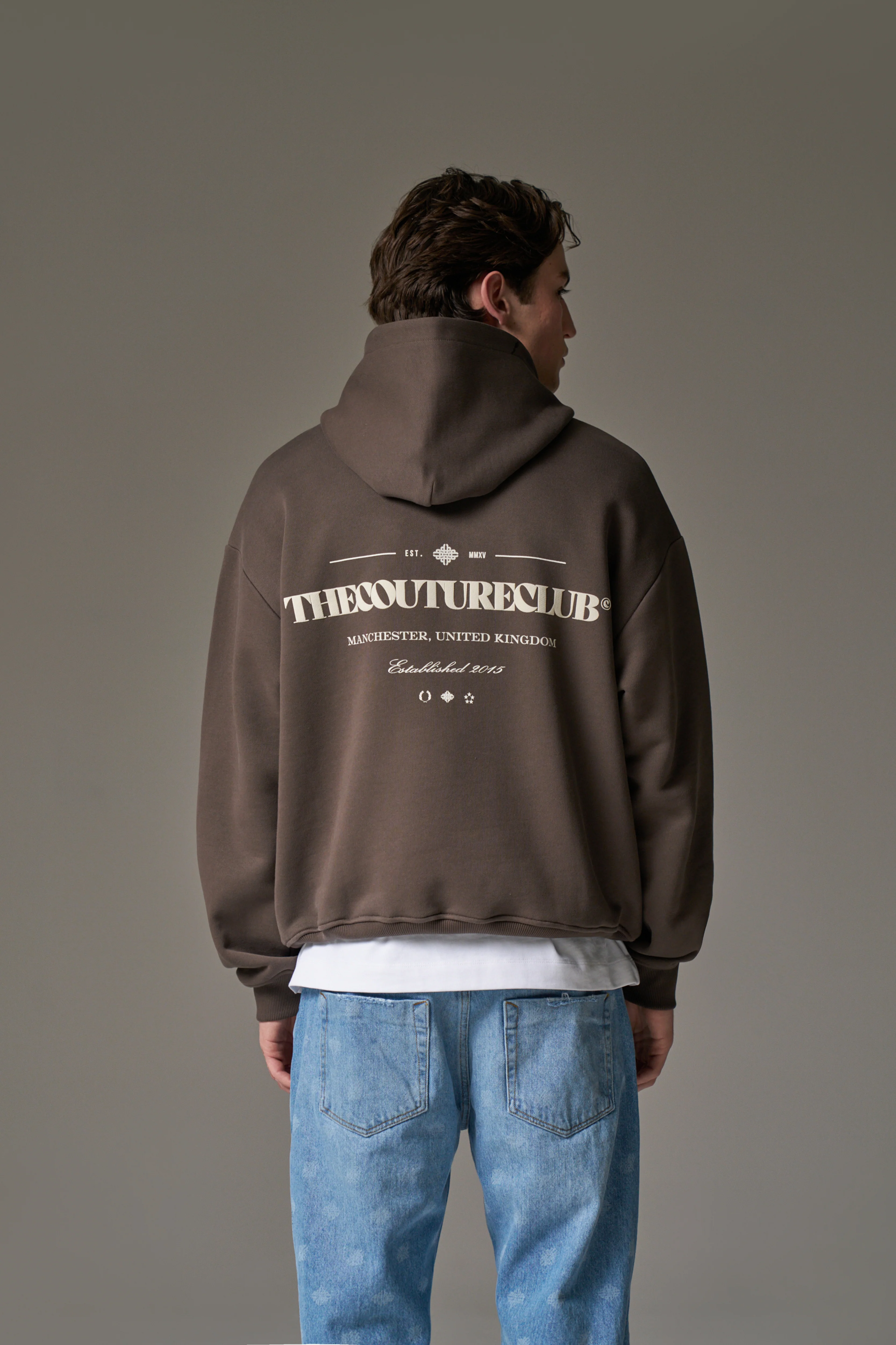 COPYRIGHT MULTI GRAPHIC HOODIE - BROWN - Image 4