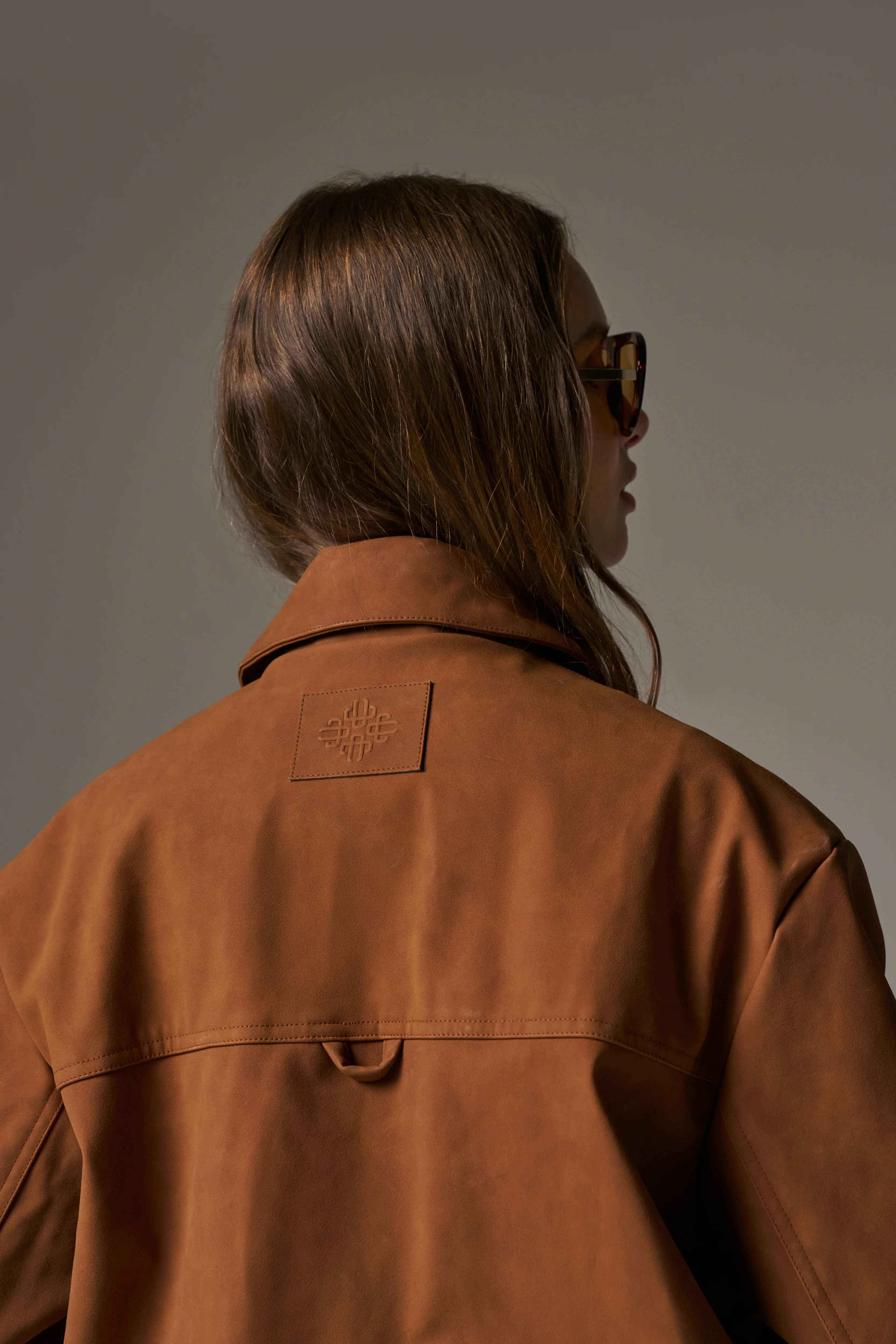 OVERSIZED FAUX SUEDE WESTERN JACKET - TAN - Image 7