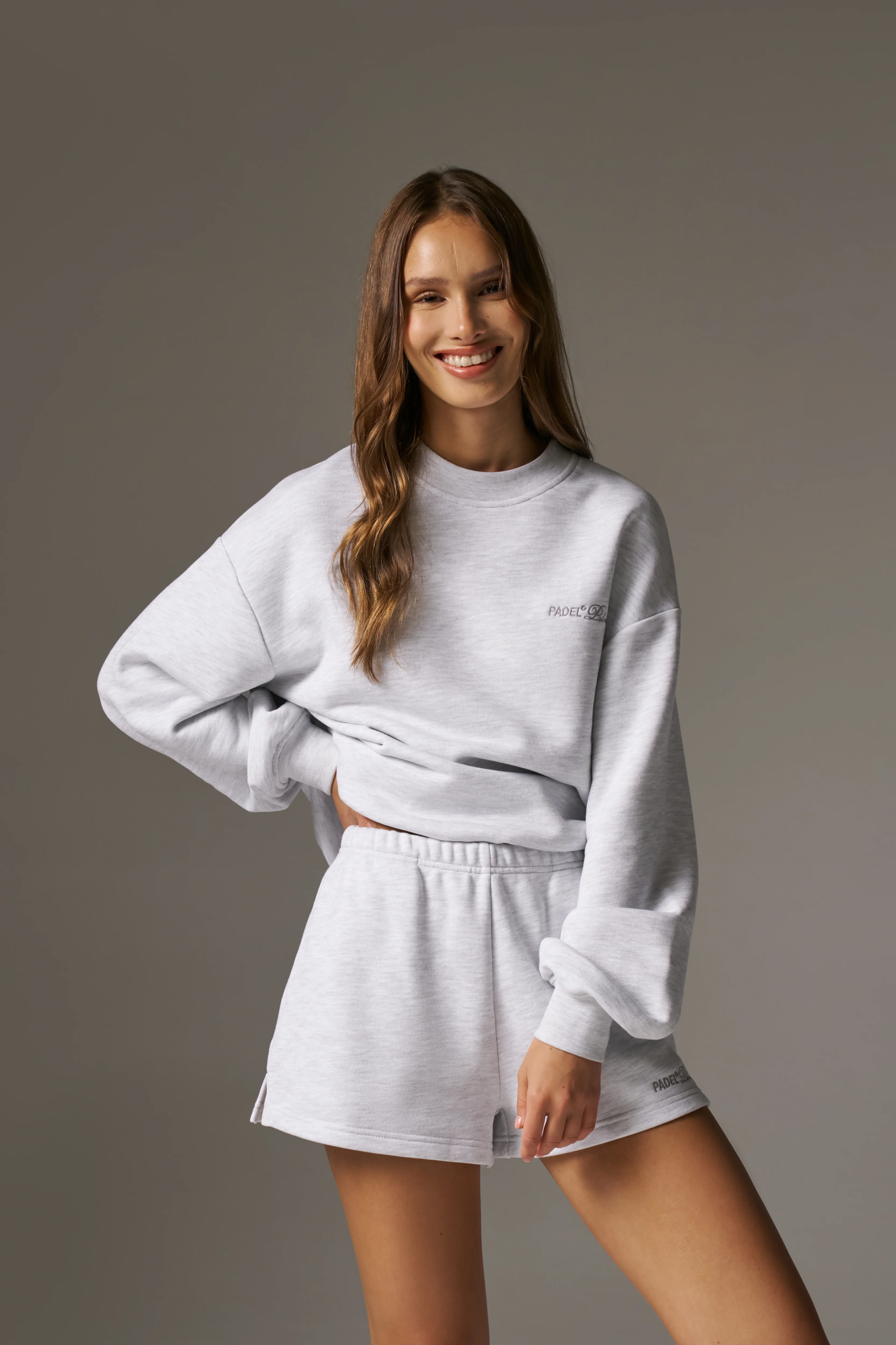 PADEL & PALOMAS SWEATSHIRT - GREY MARL - Image 7