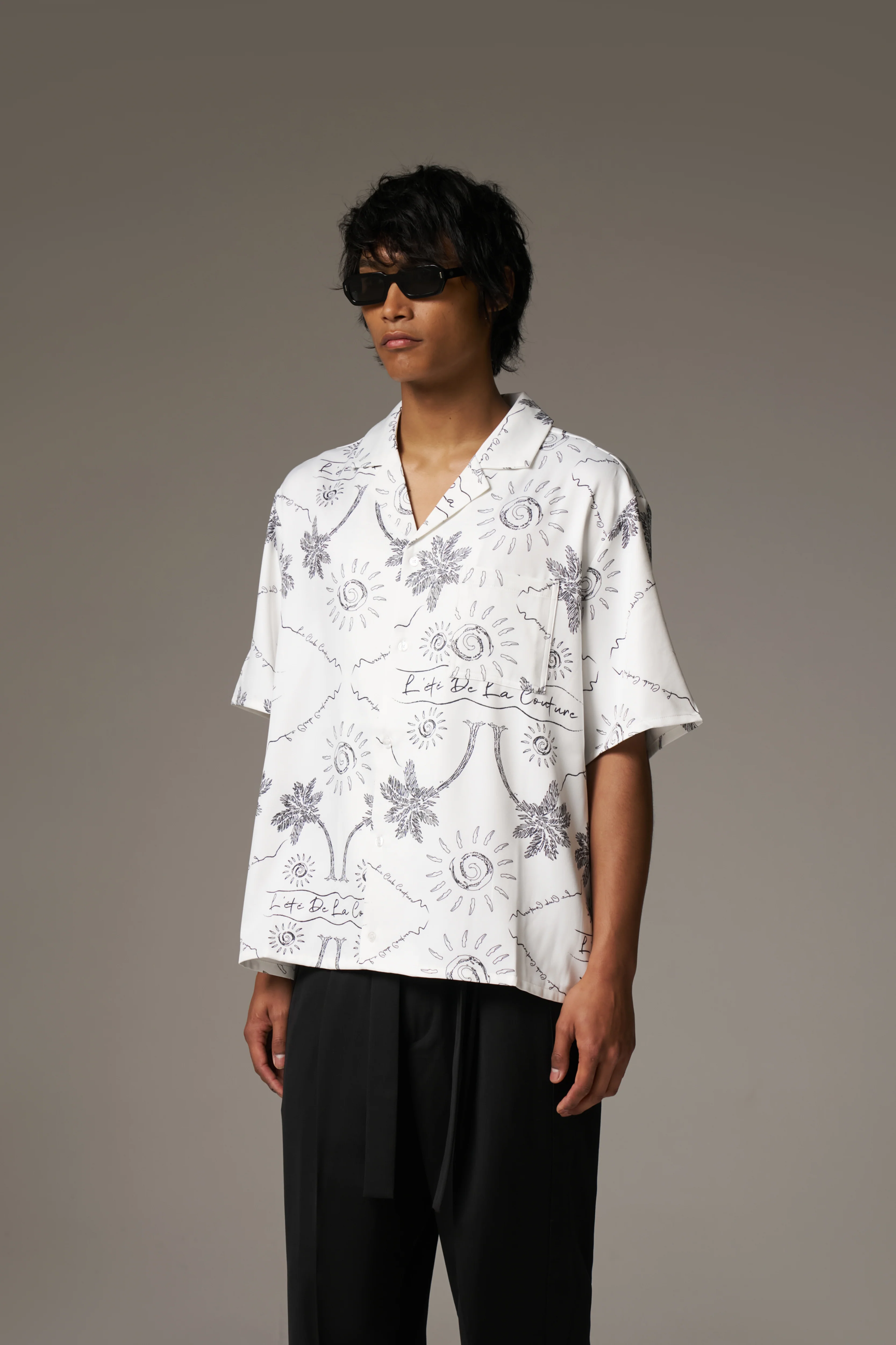 PALM PRINT SHIRT - WHITE - Image 7