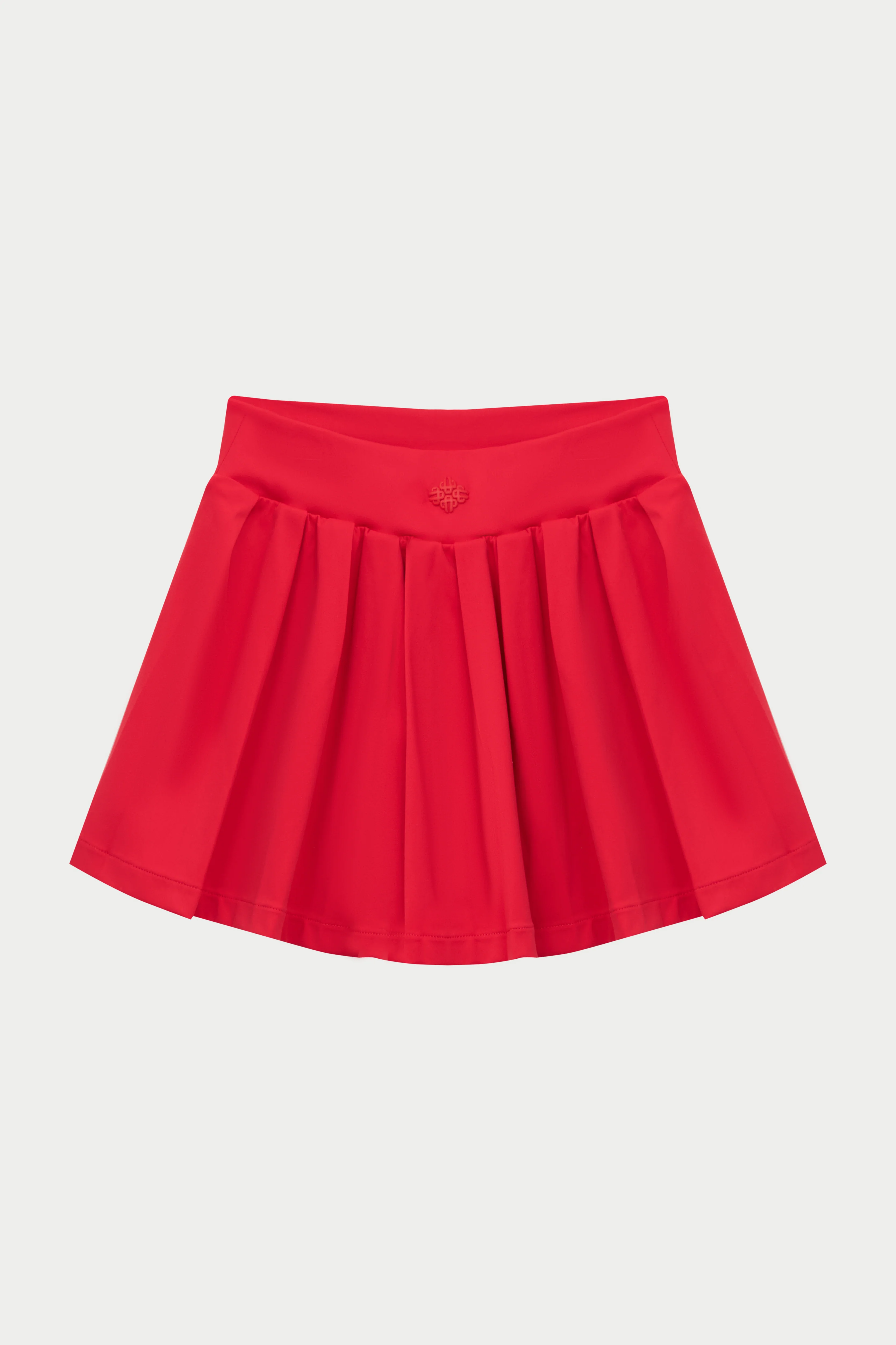 PLEATED SCULPTING STRETCH MINI SKORT - RED - Image 11