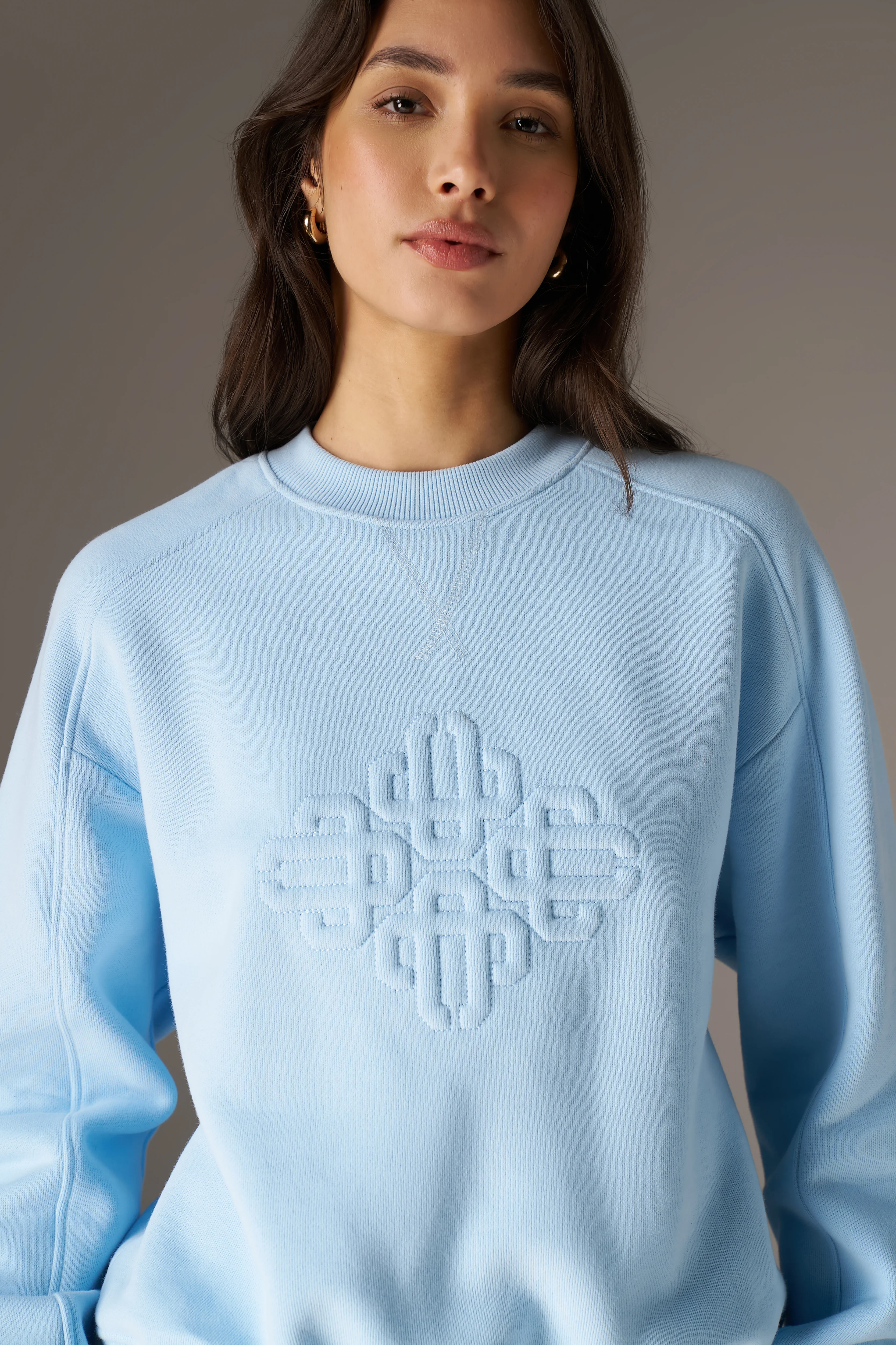 RAISED EMBLEM CREW - POWDER BLUE - Image 4