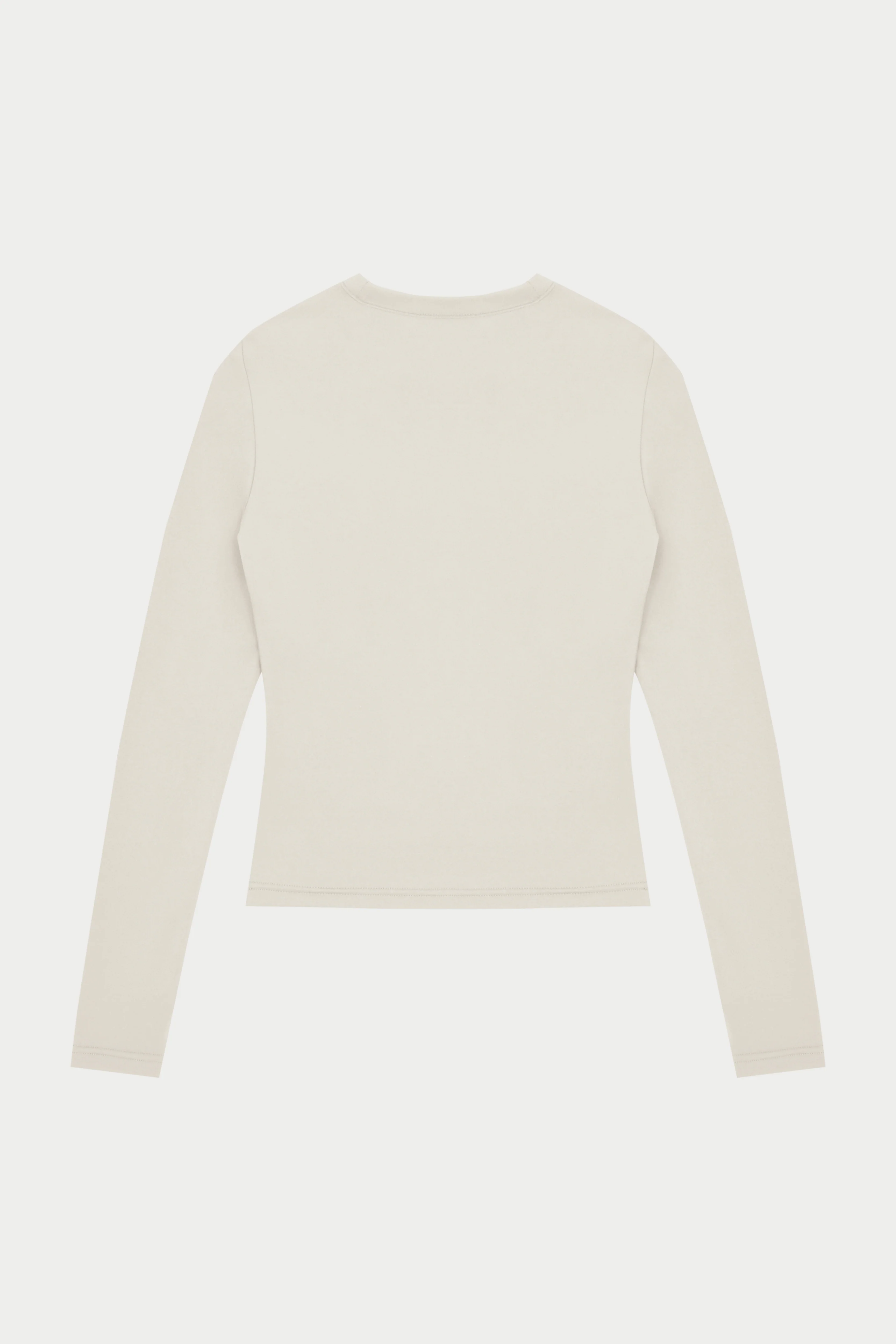SCULPTING STRETCH LONG SLEEVE TOP - BONE - Image 9