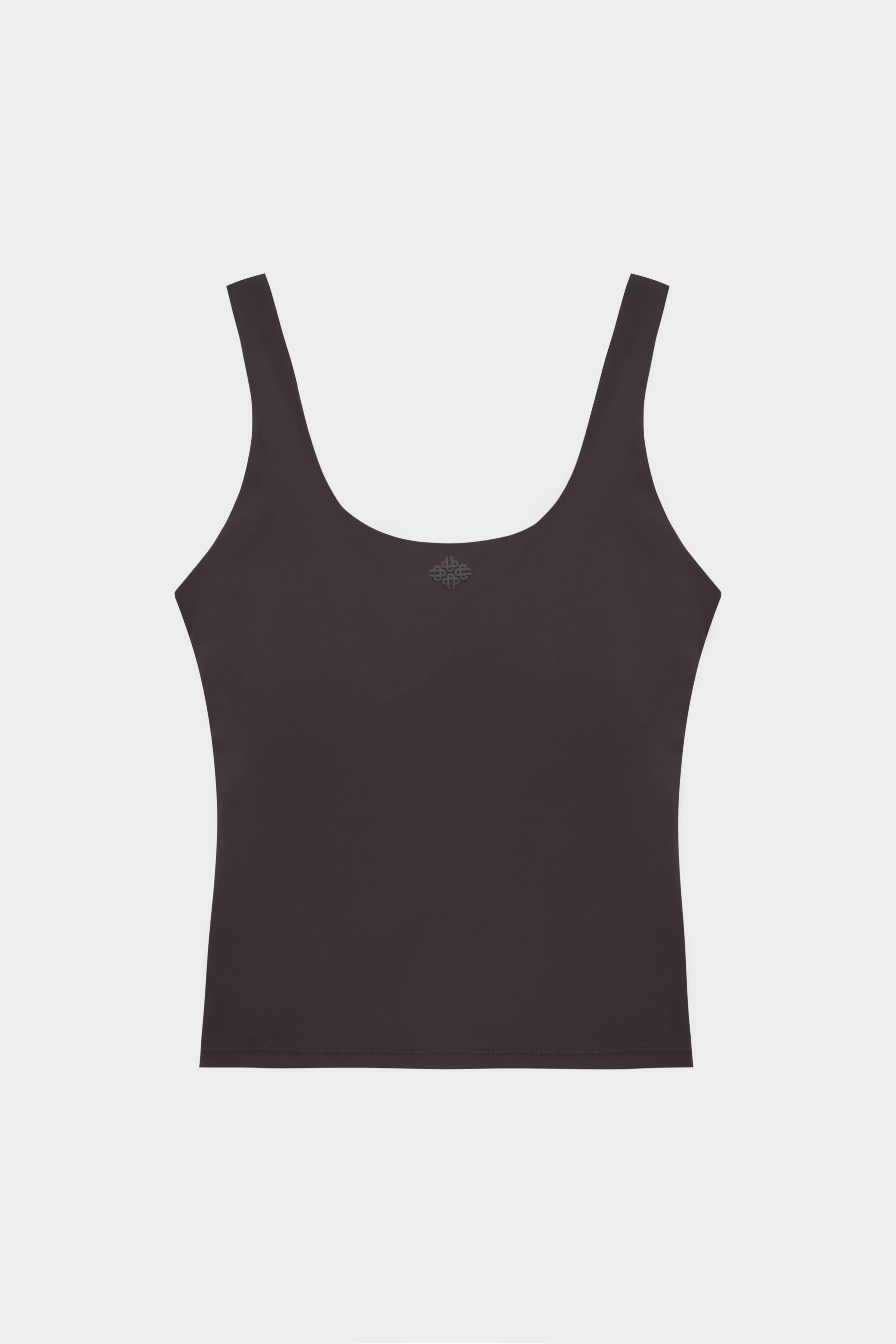 SCULPTING STRETCH SCOOP NECK SPORTS TOP - CHOCOLATE - Image 9