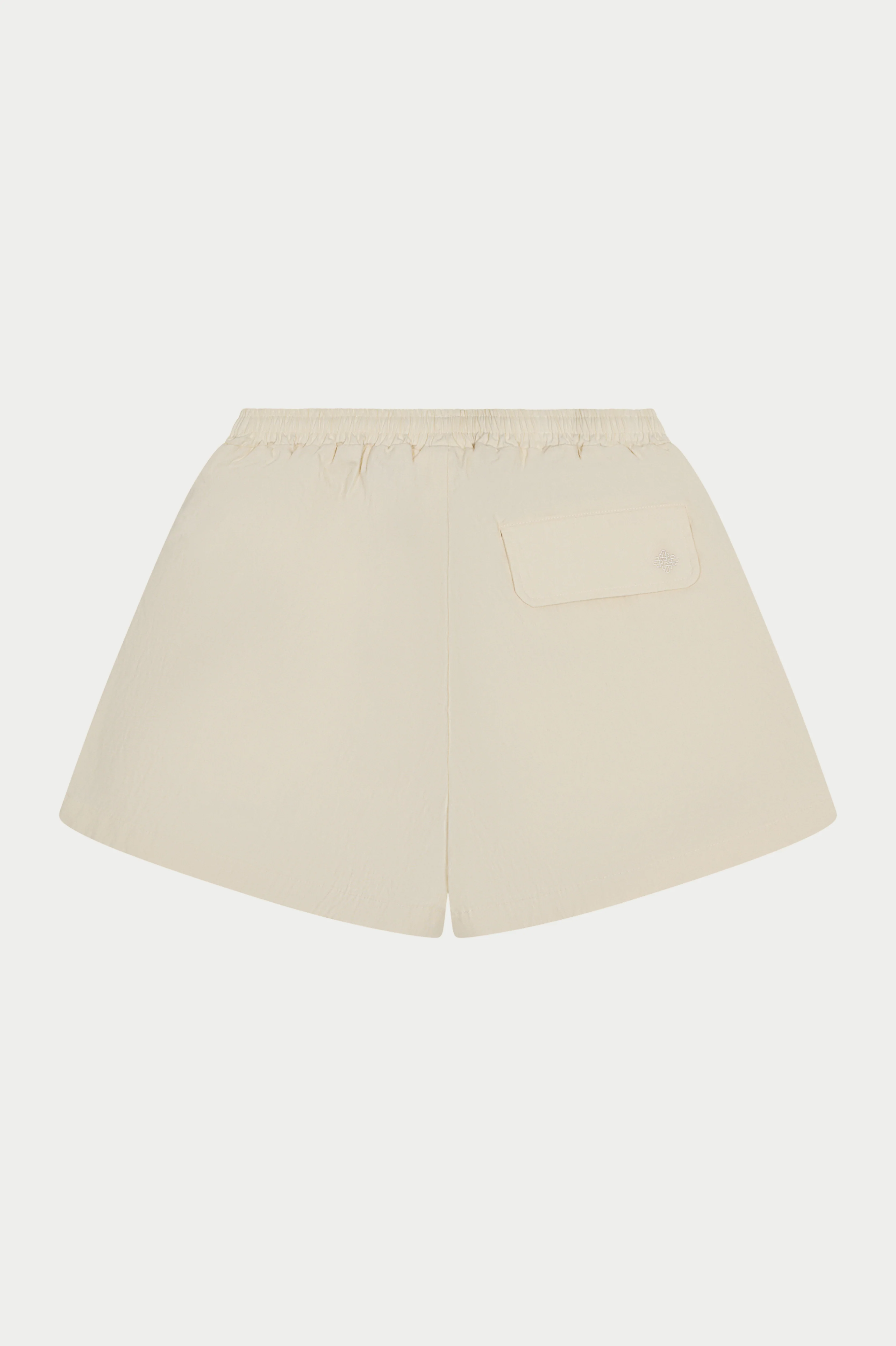 SHELL ELASTICATED SHORTS - ECRU - Image 7
