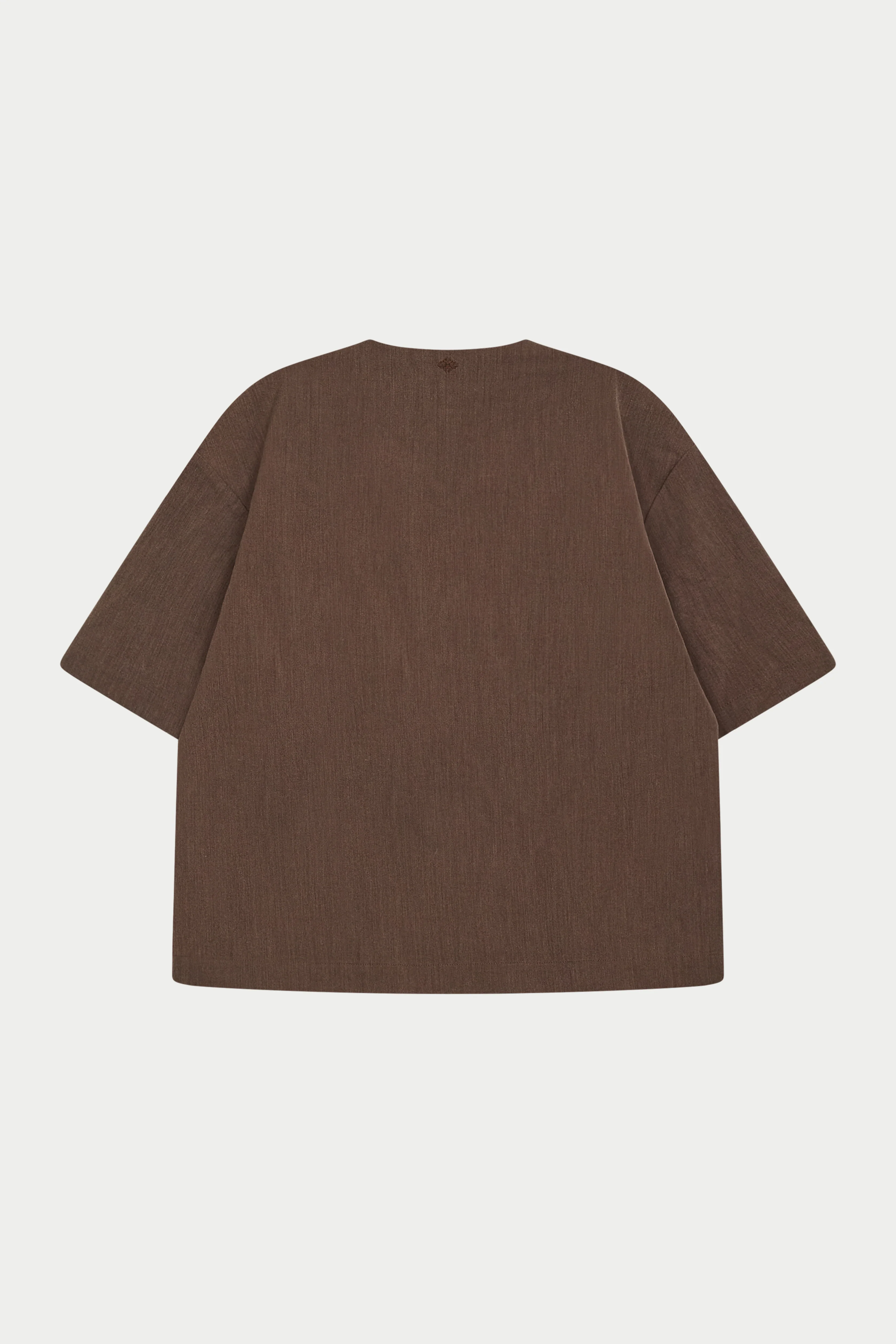 SMART WOVEN SHIRT - BROWN - Image 12