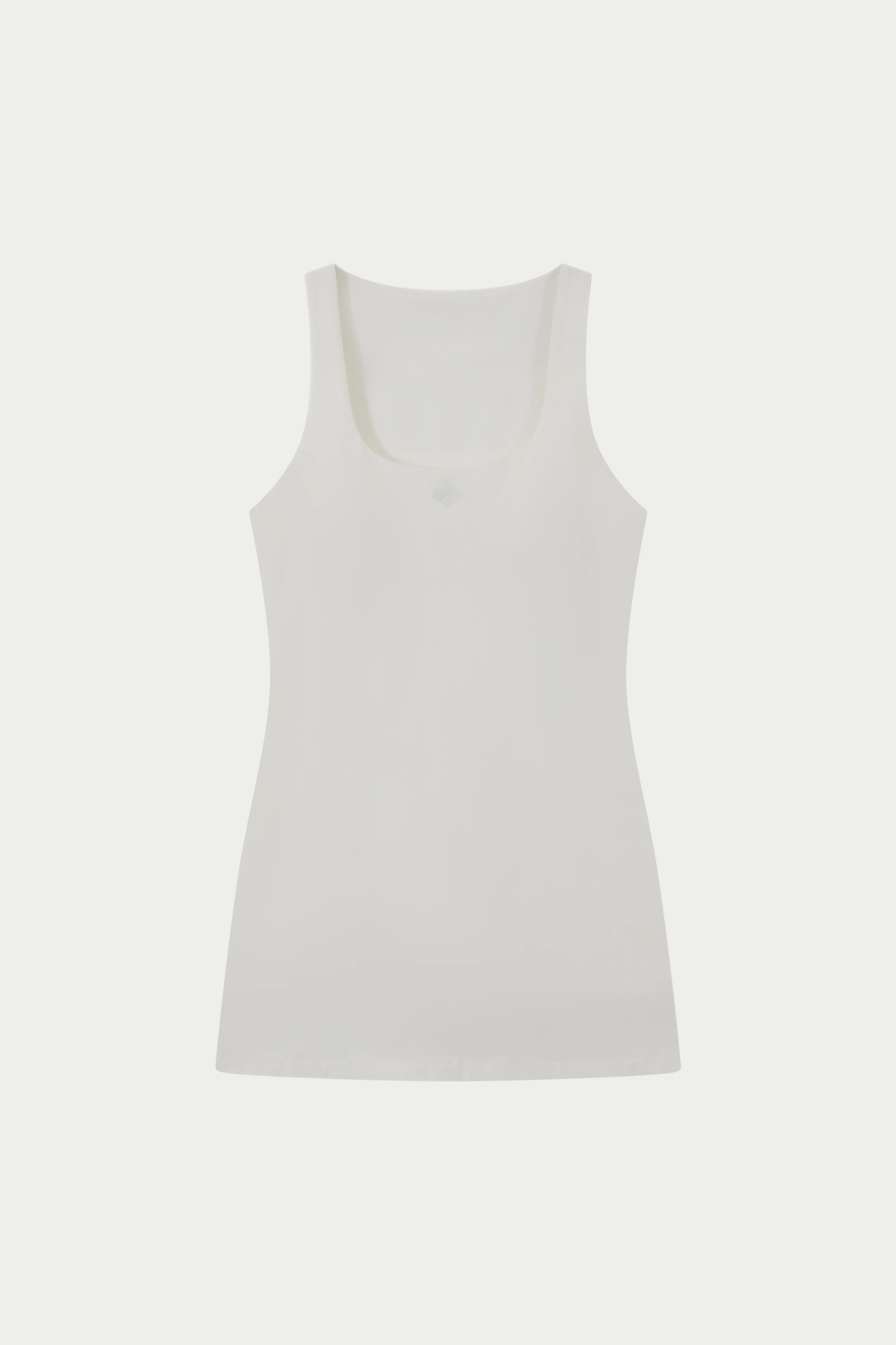 SOFT TOUCH SCOOP NECK DRESS - WHITE