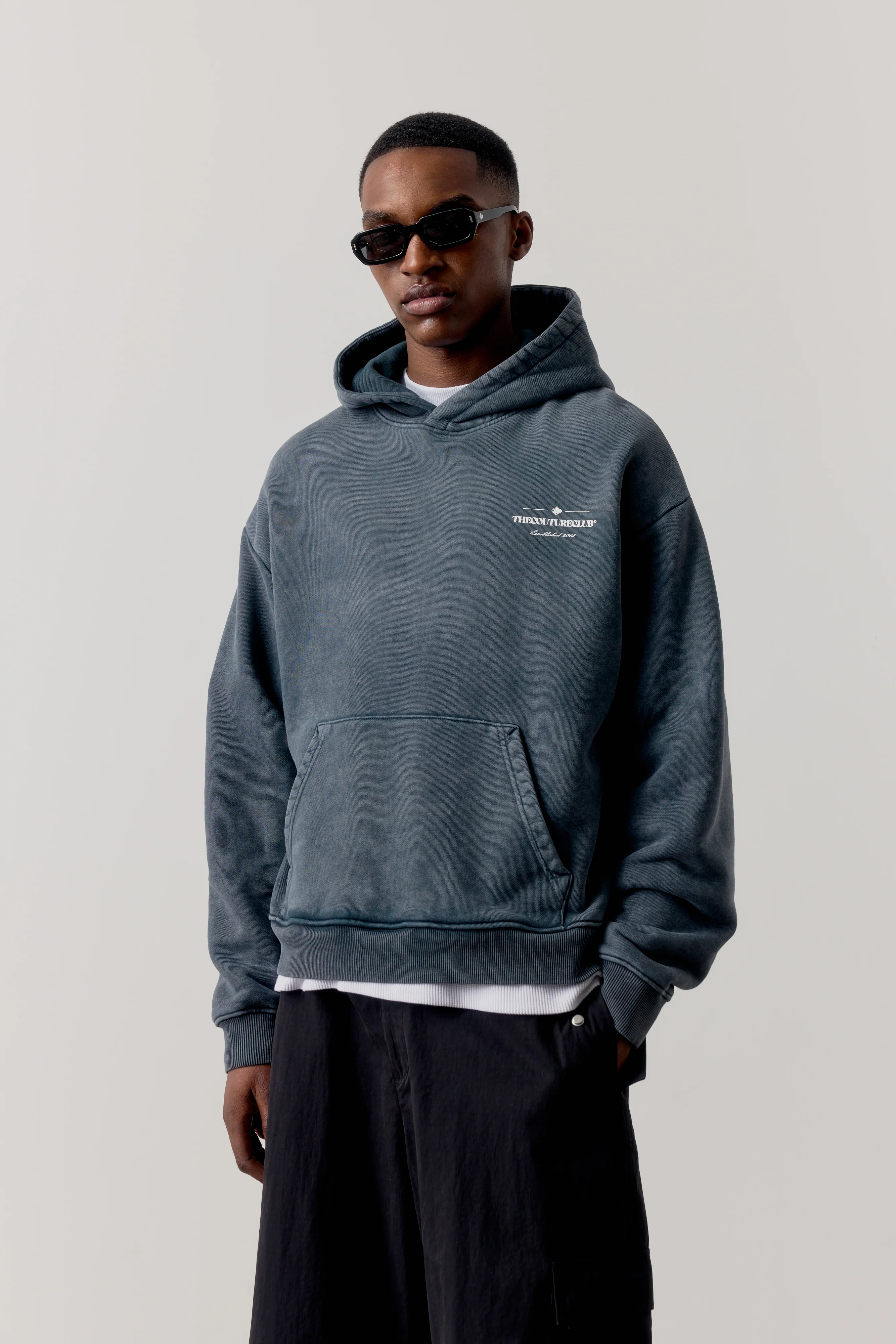 SPRAY WASH COPYRIGHT MULTI GRAPHIC HOODIE - BLACK - Image 2