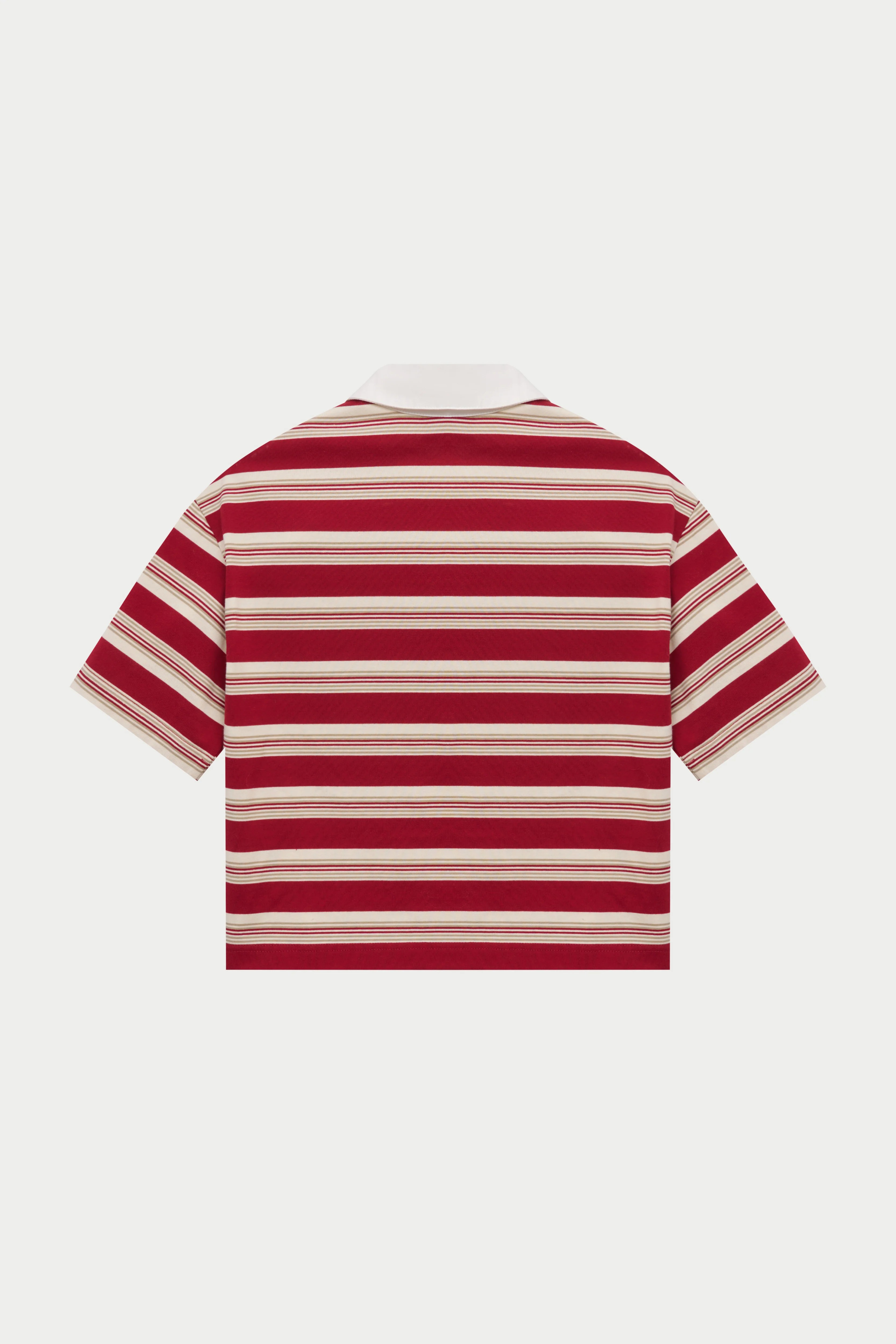 STRIPED POLO TEE - RED - Image 8