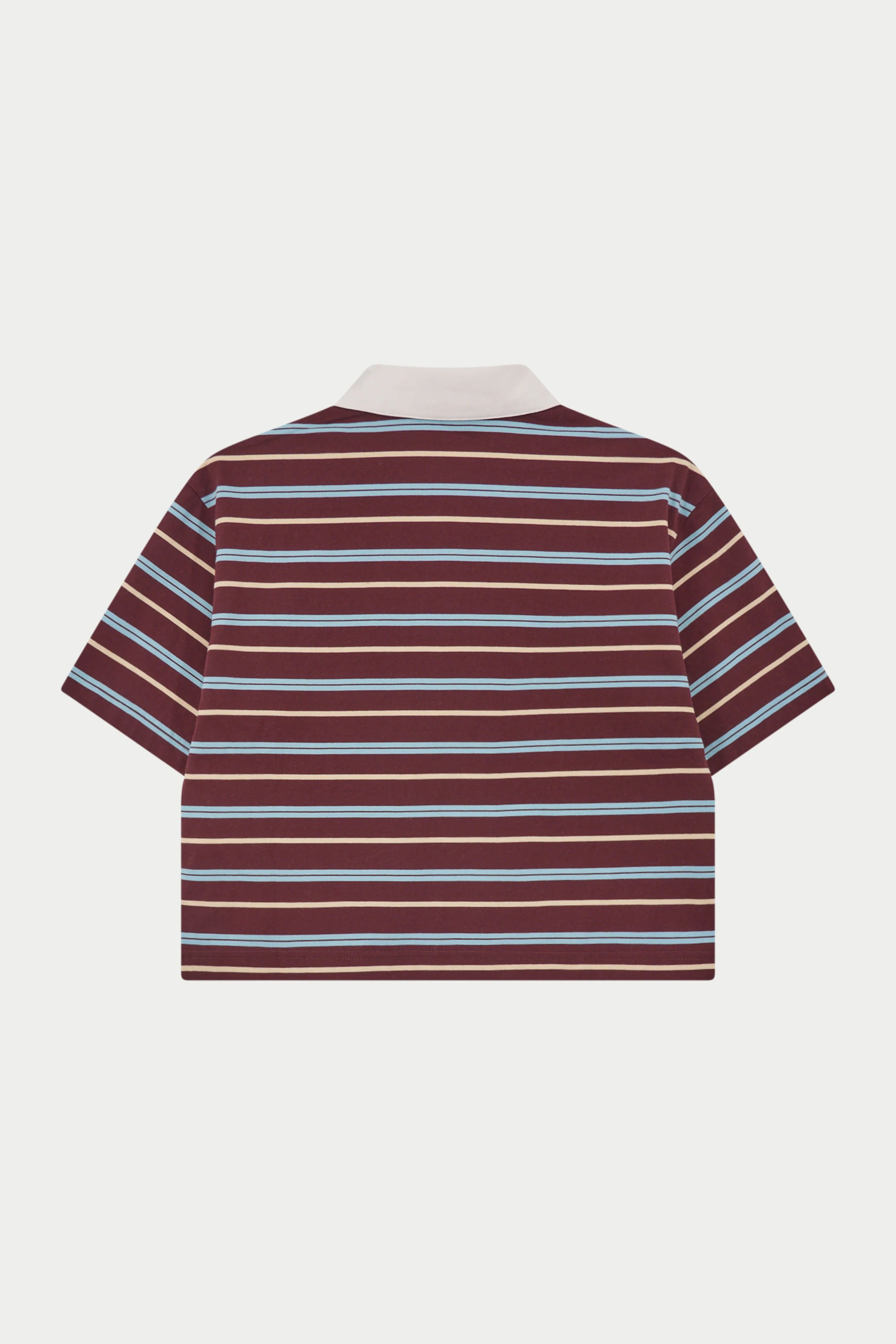 STRIPED POLO TEE - CHOCOLATE - Image 9