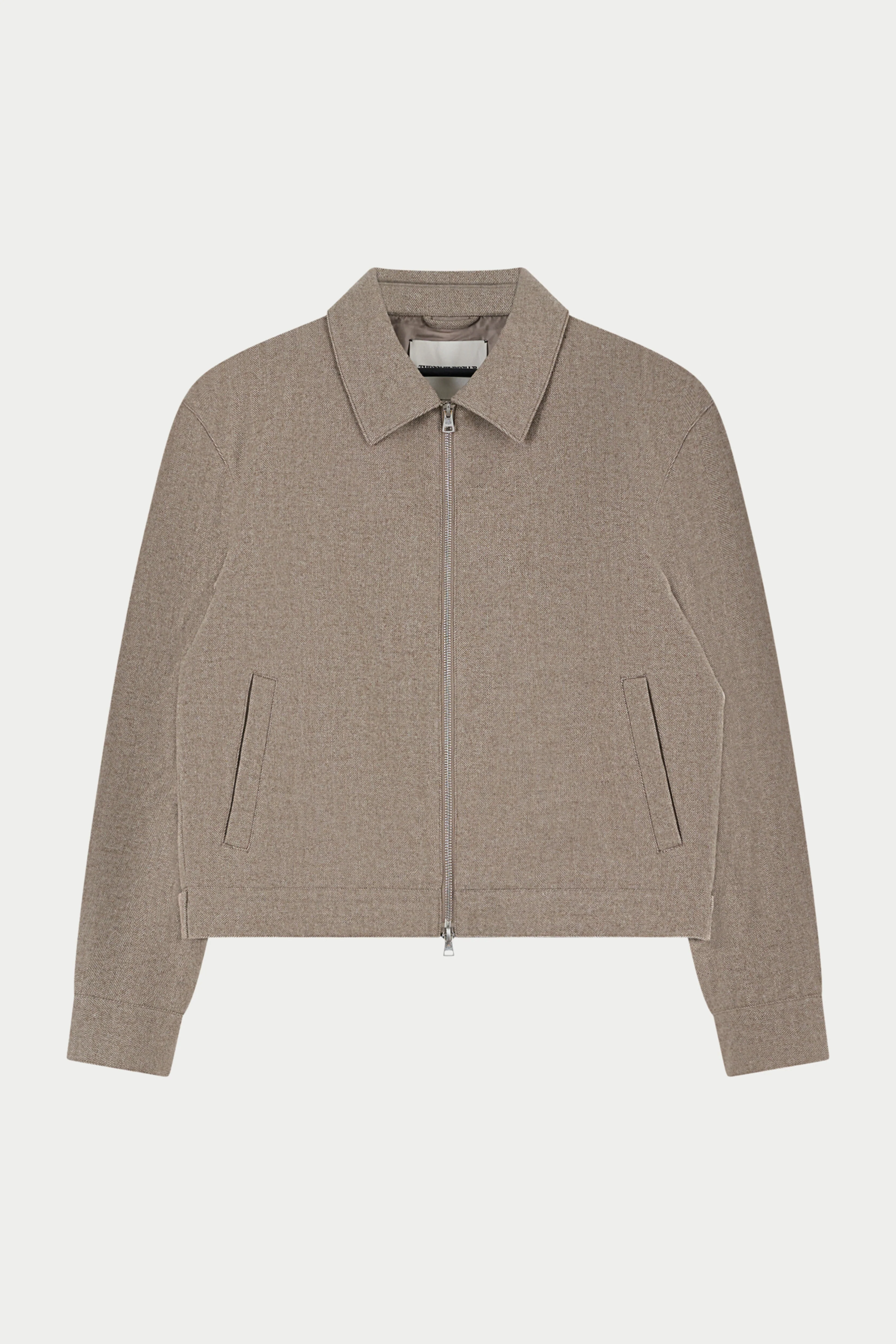 TAILORED HERRINGBONE JACKET - BEIGE