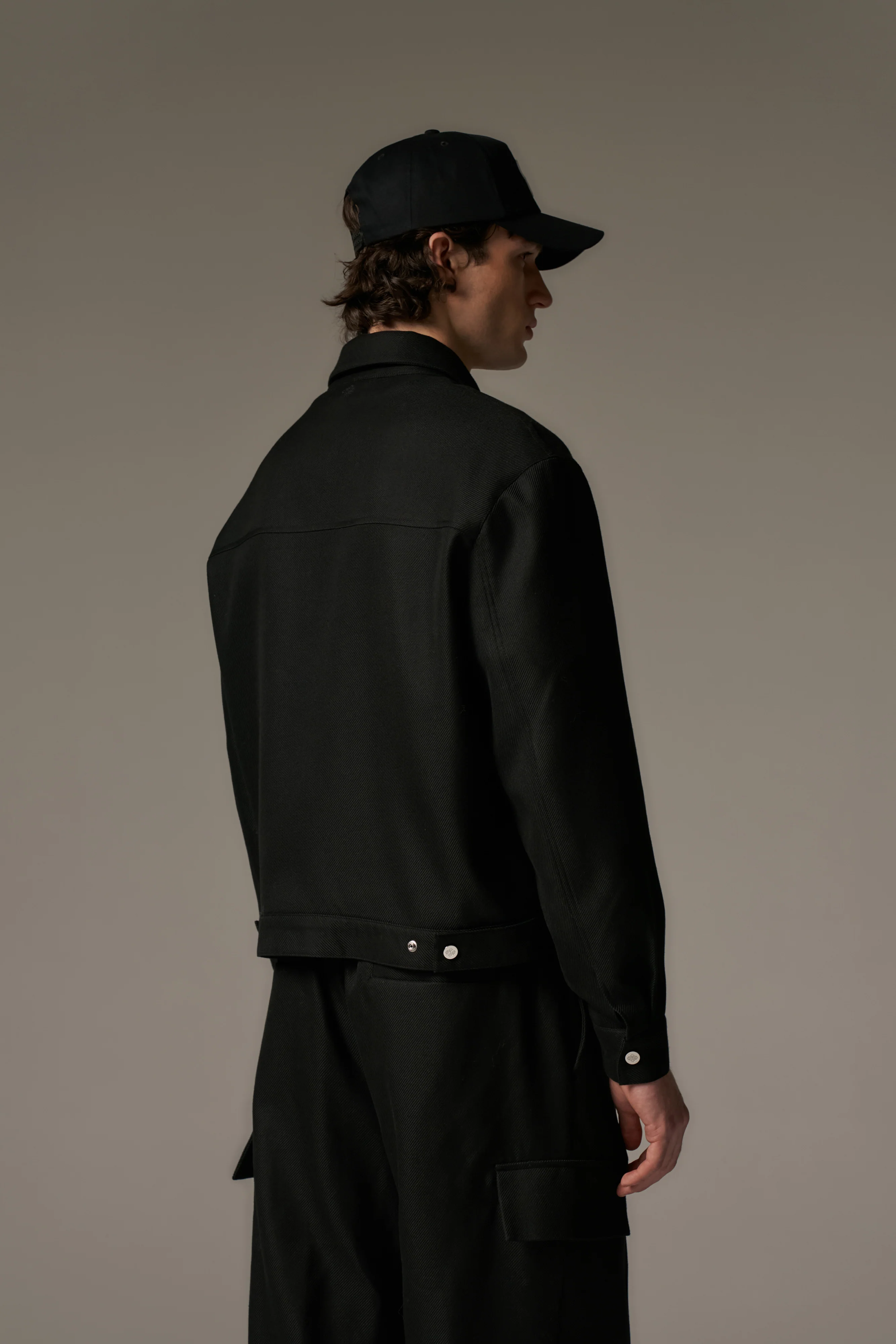 TAILORED WOOL BLEND JACKET - BLACK - Image 8