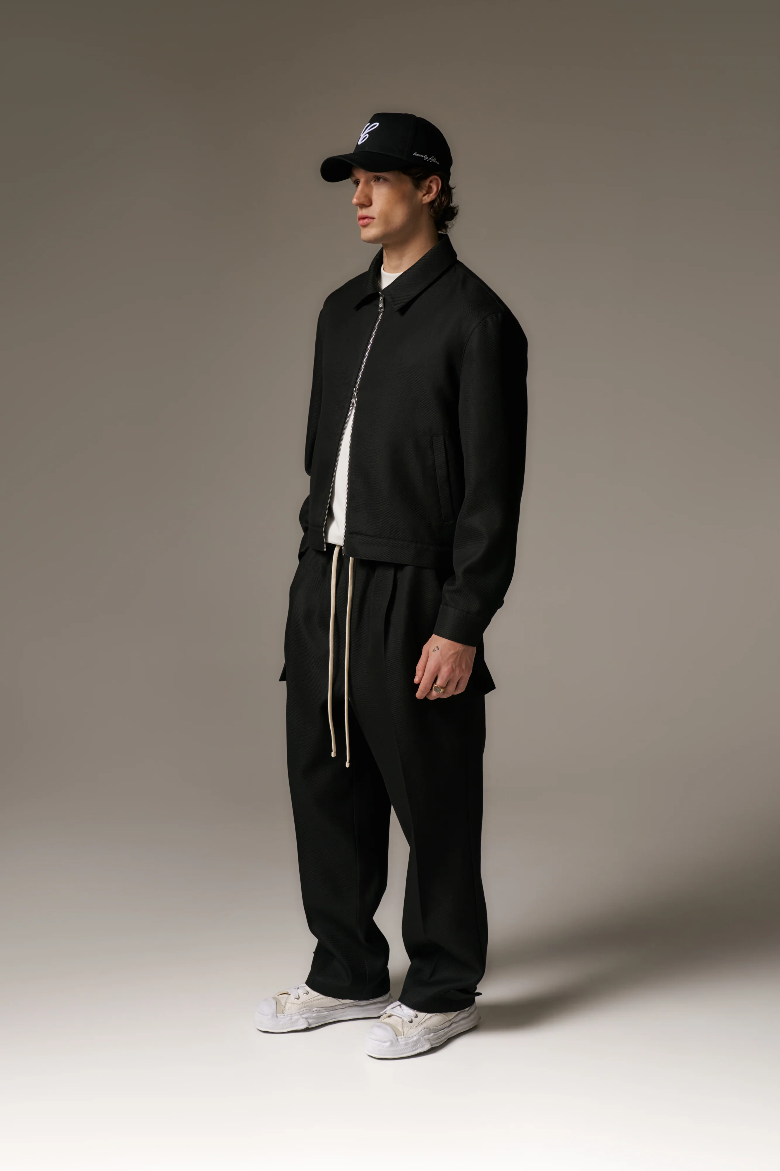 TAILORED WOOL BLEND JACKET - BLACK - Image 9