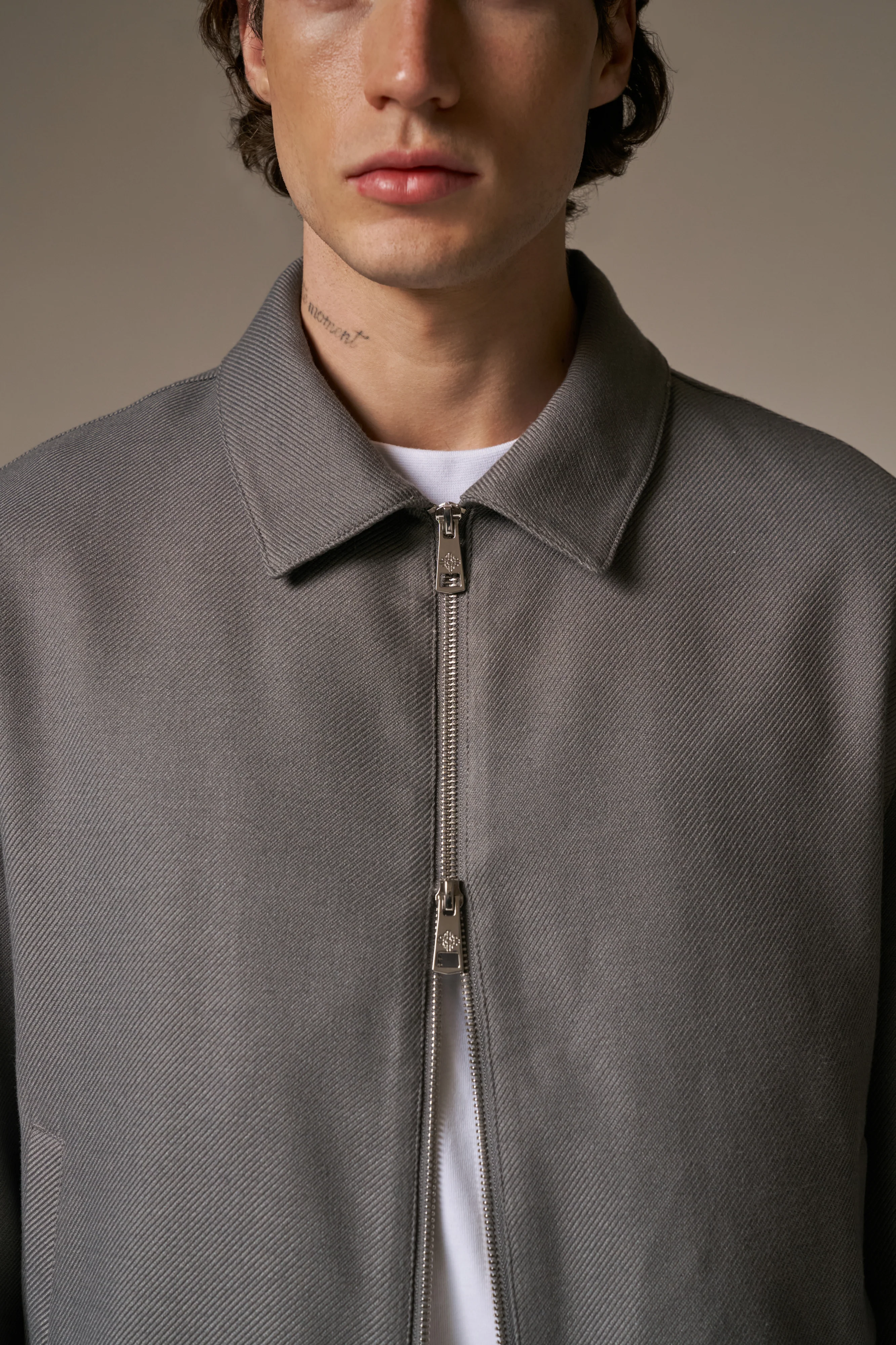 TAILORED WOOL BLEND JACKET - GREY MARL - Image 6