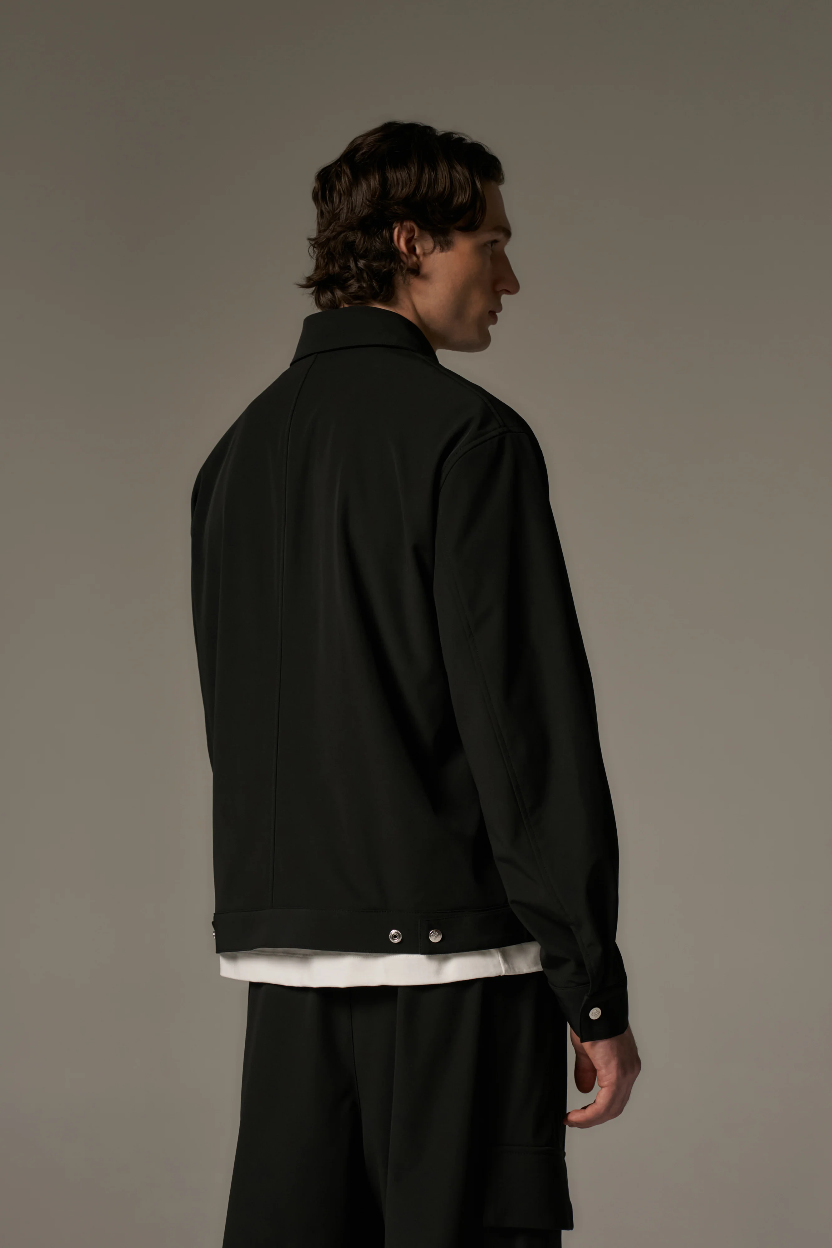 TECHNICAL ZIP THROUGH JACKET - BLACK - Image 8