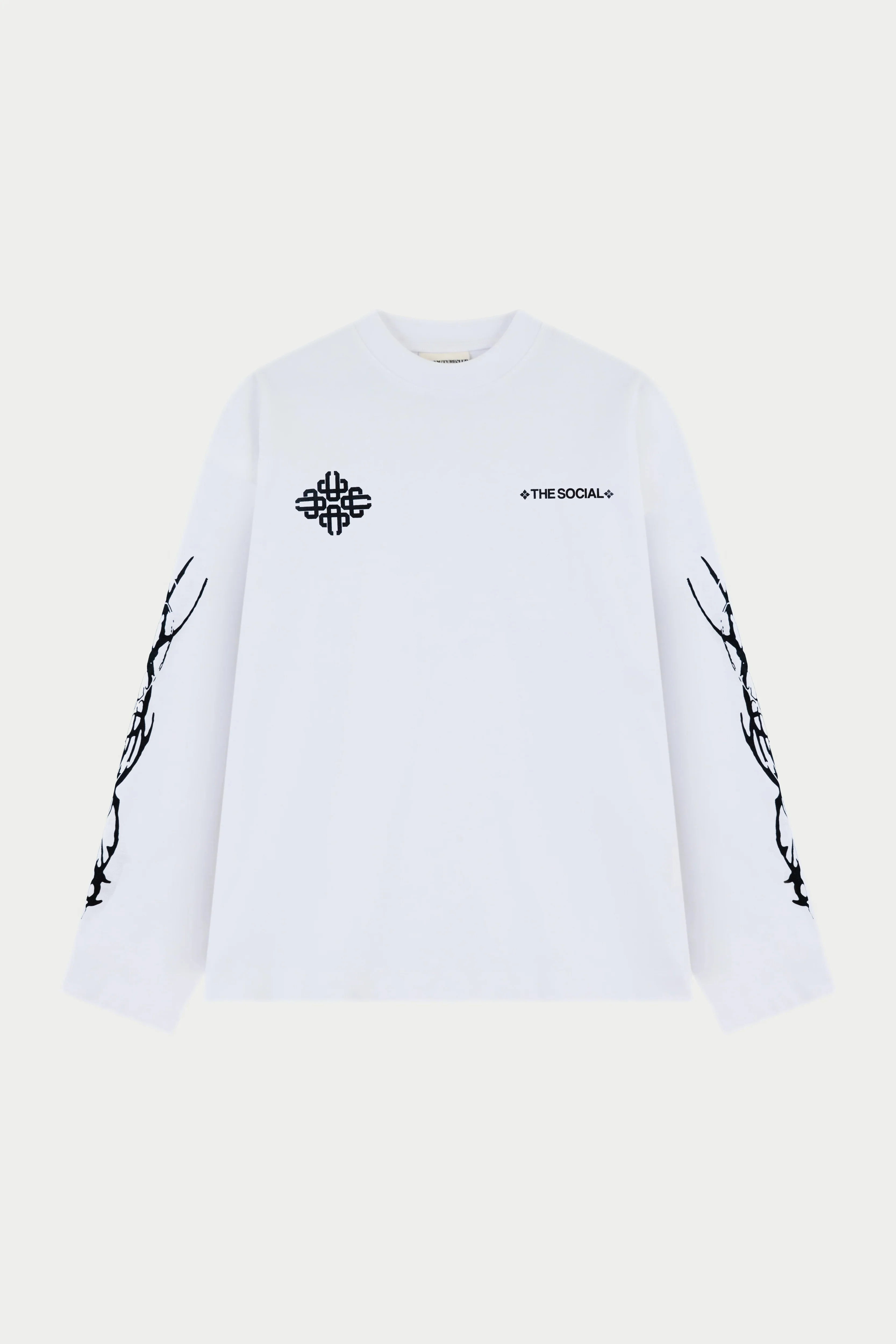 THE SOCIAL X TCC LONG SLEEVE T-SHIRT - WHITE - Image 4