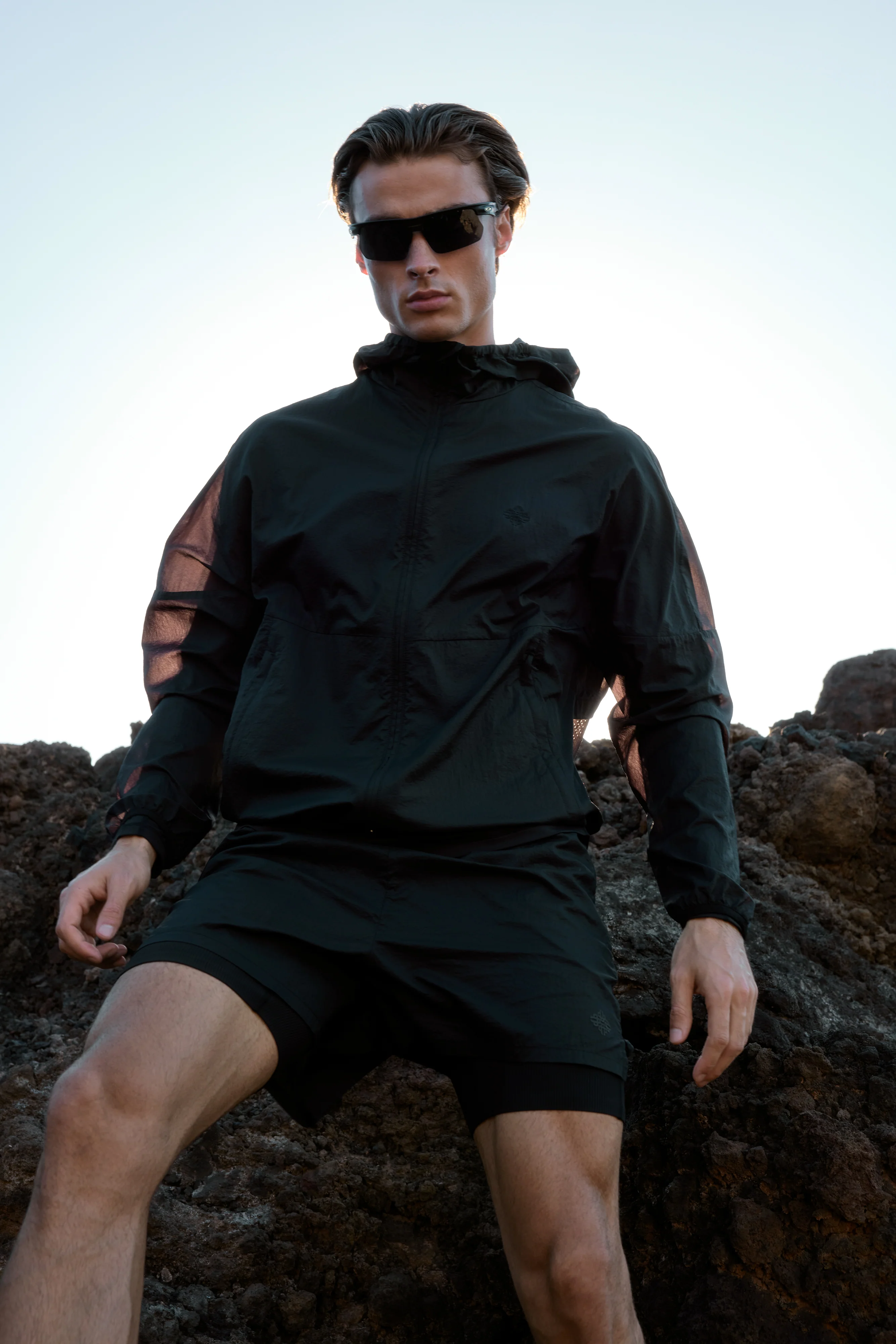 TRANSLUCENT WINDBREAKER - BLACK - Image 3