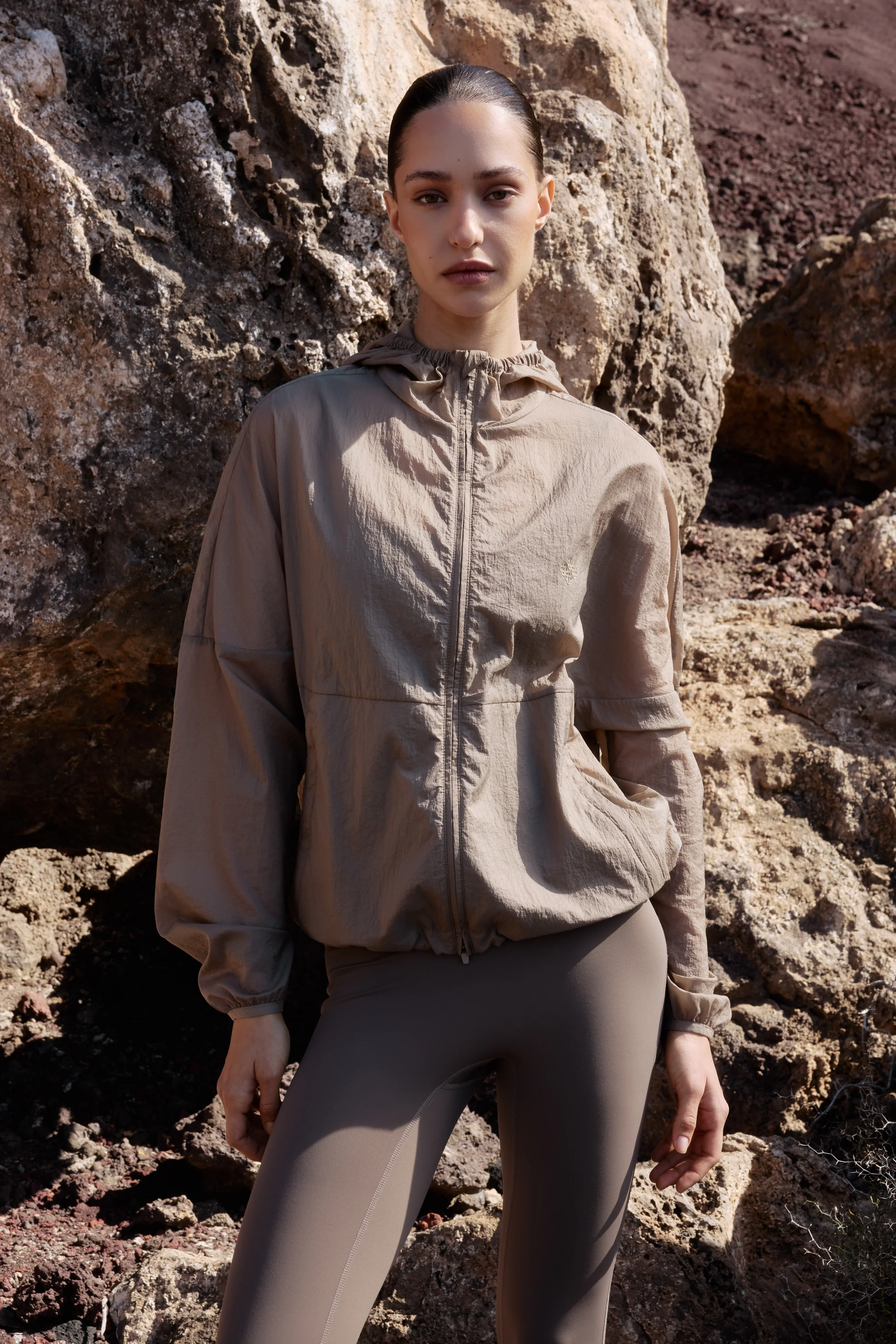 TRANSLUCENT WINDBREAKER - SAND - Image 8