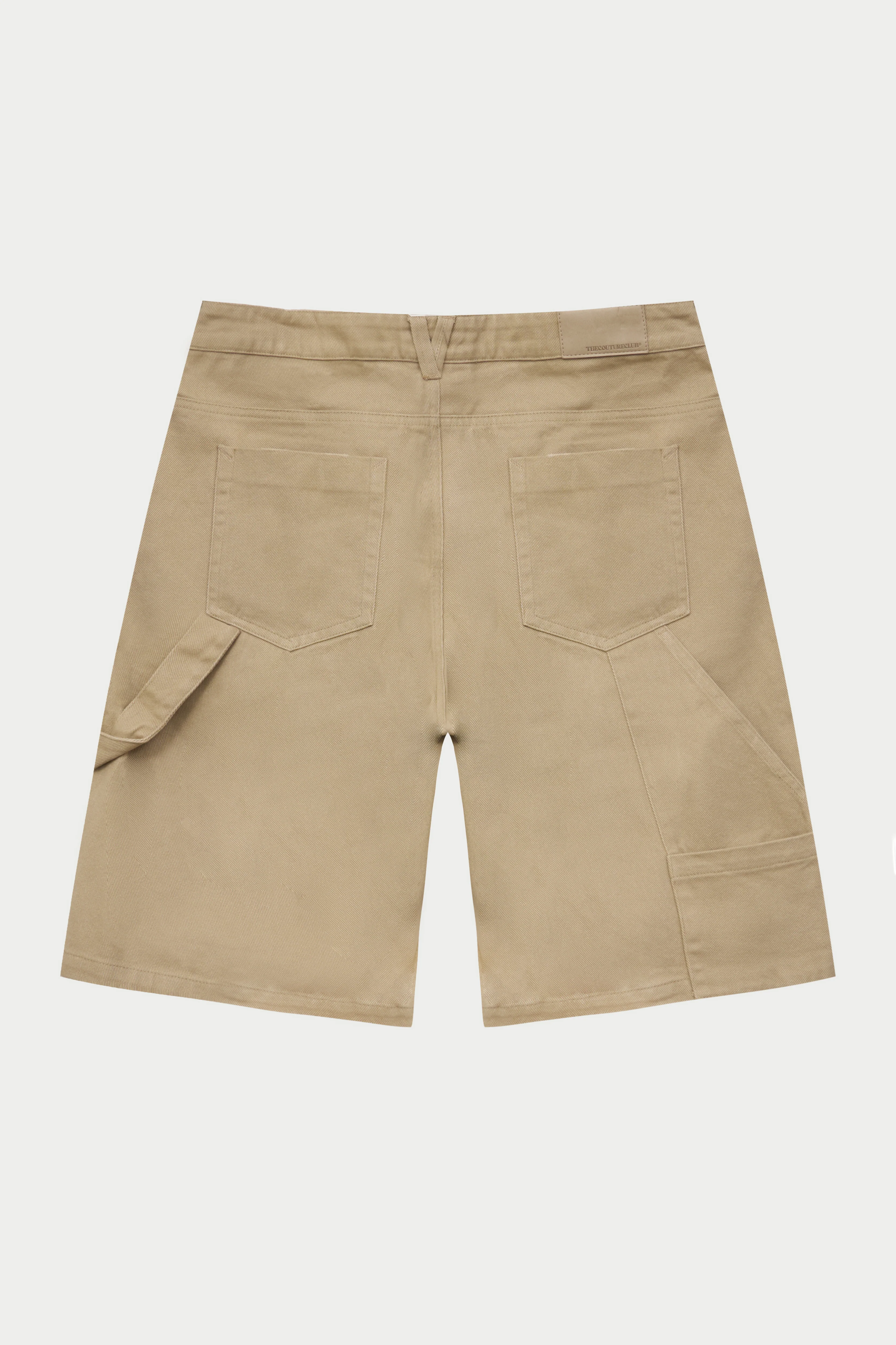 TWILL CARPENTER SHORTS - BEIGE - Image 9