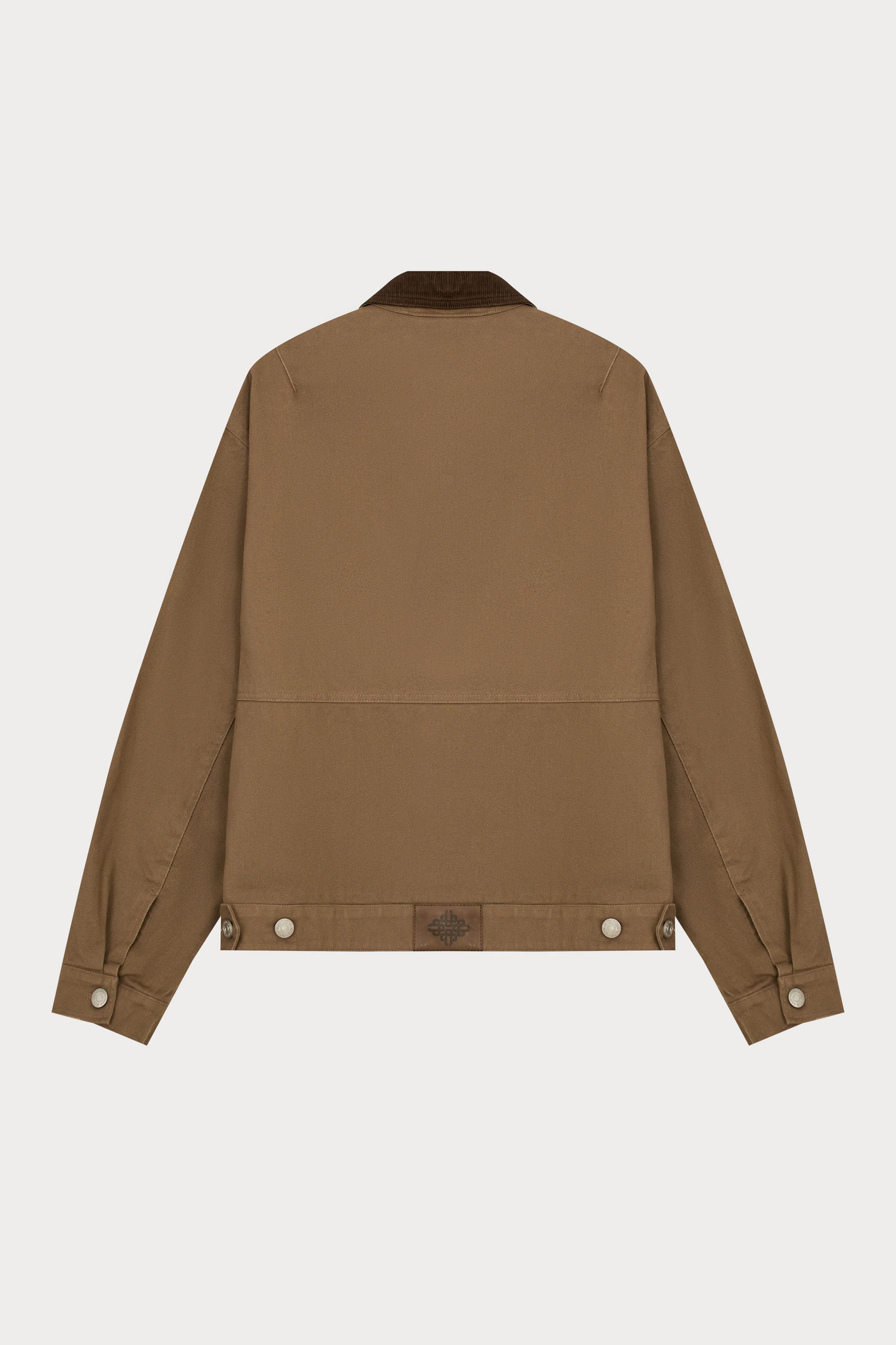 TWILL CONTRAST COLLAR JACKET - WASHED BROWN - Image 15
