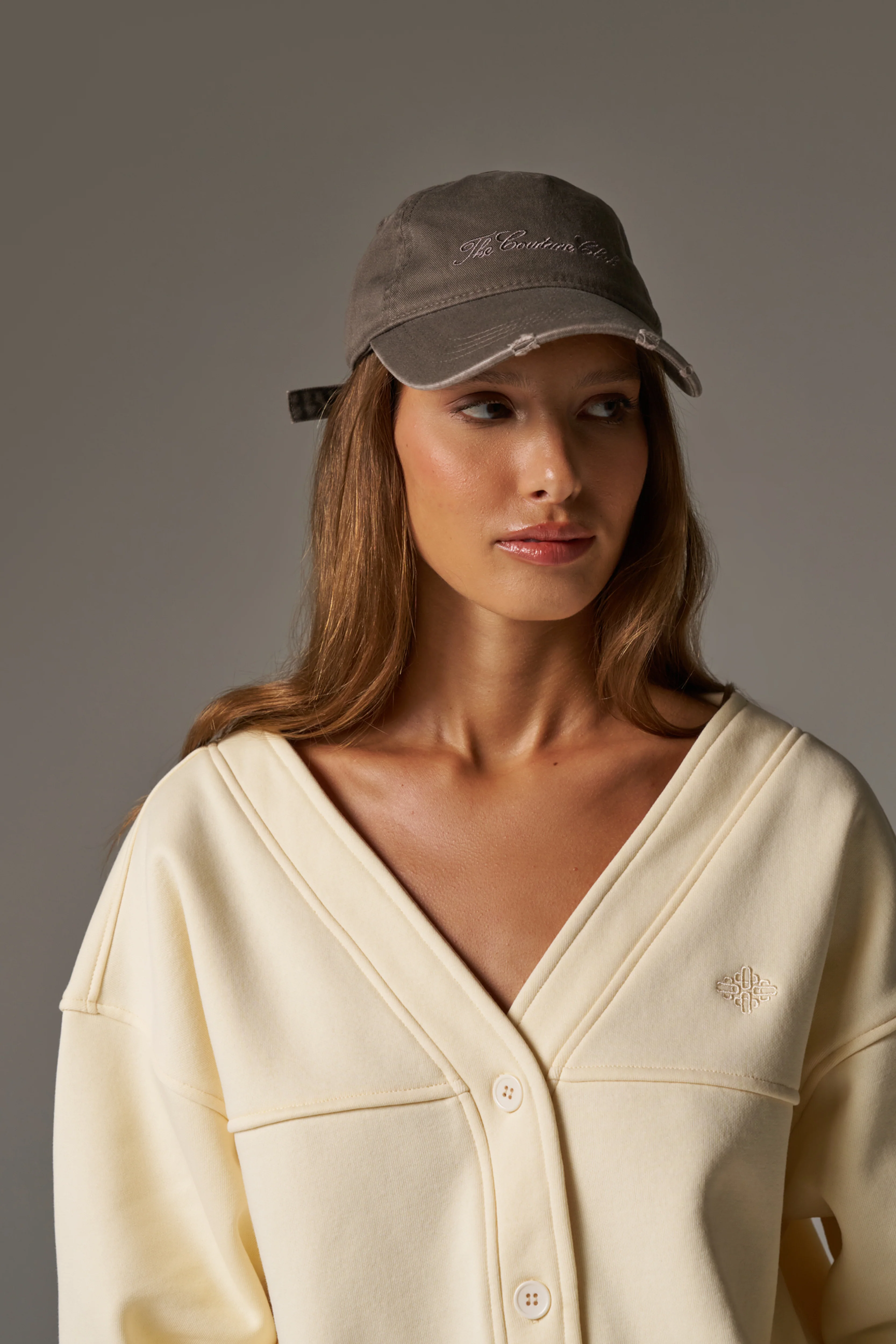 WASHED SCRIPT CAP - BROWN - Image 5