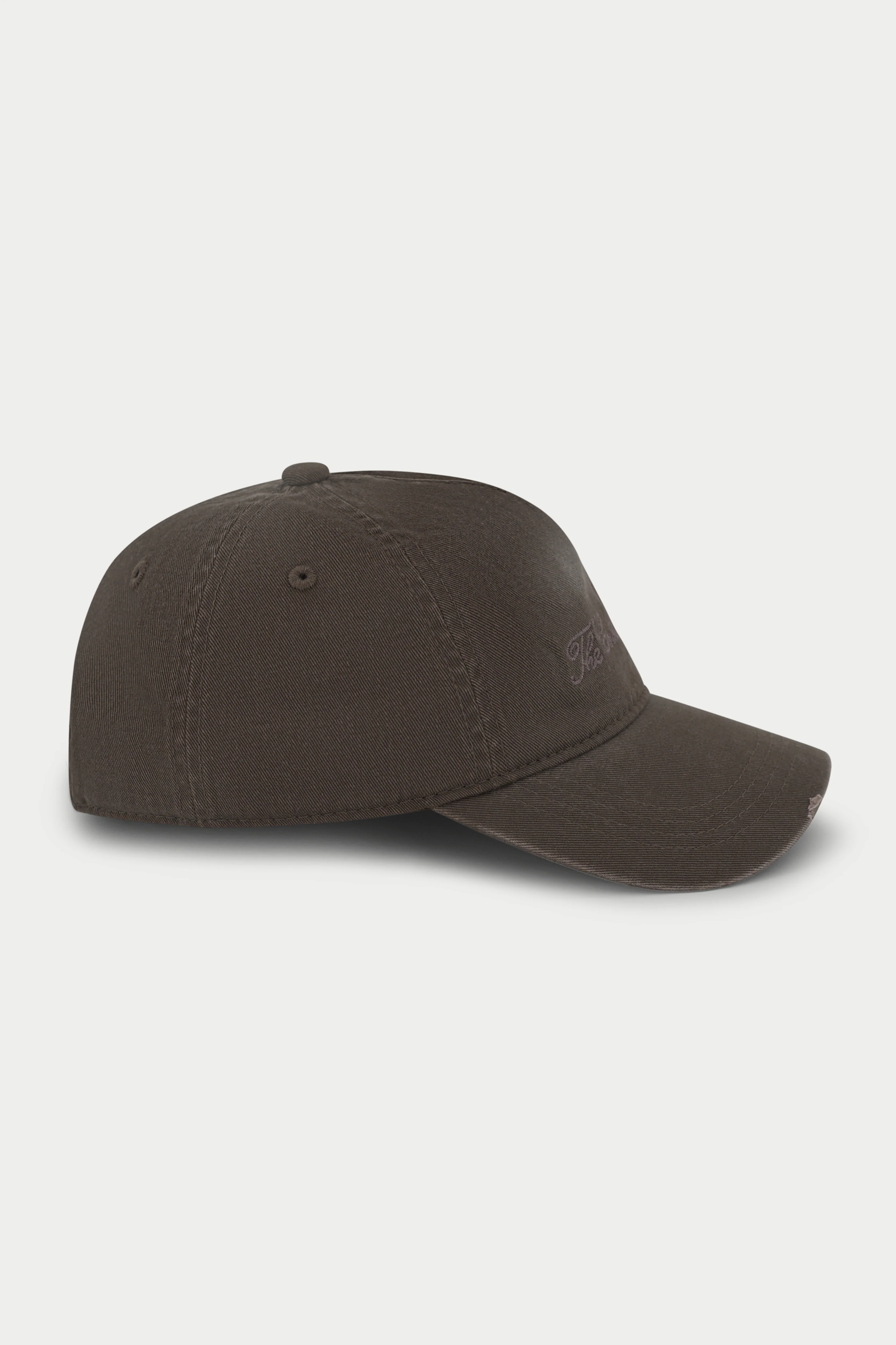 WASHED SCRIPT CAP - BROWN - Image 6