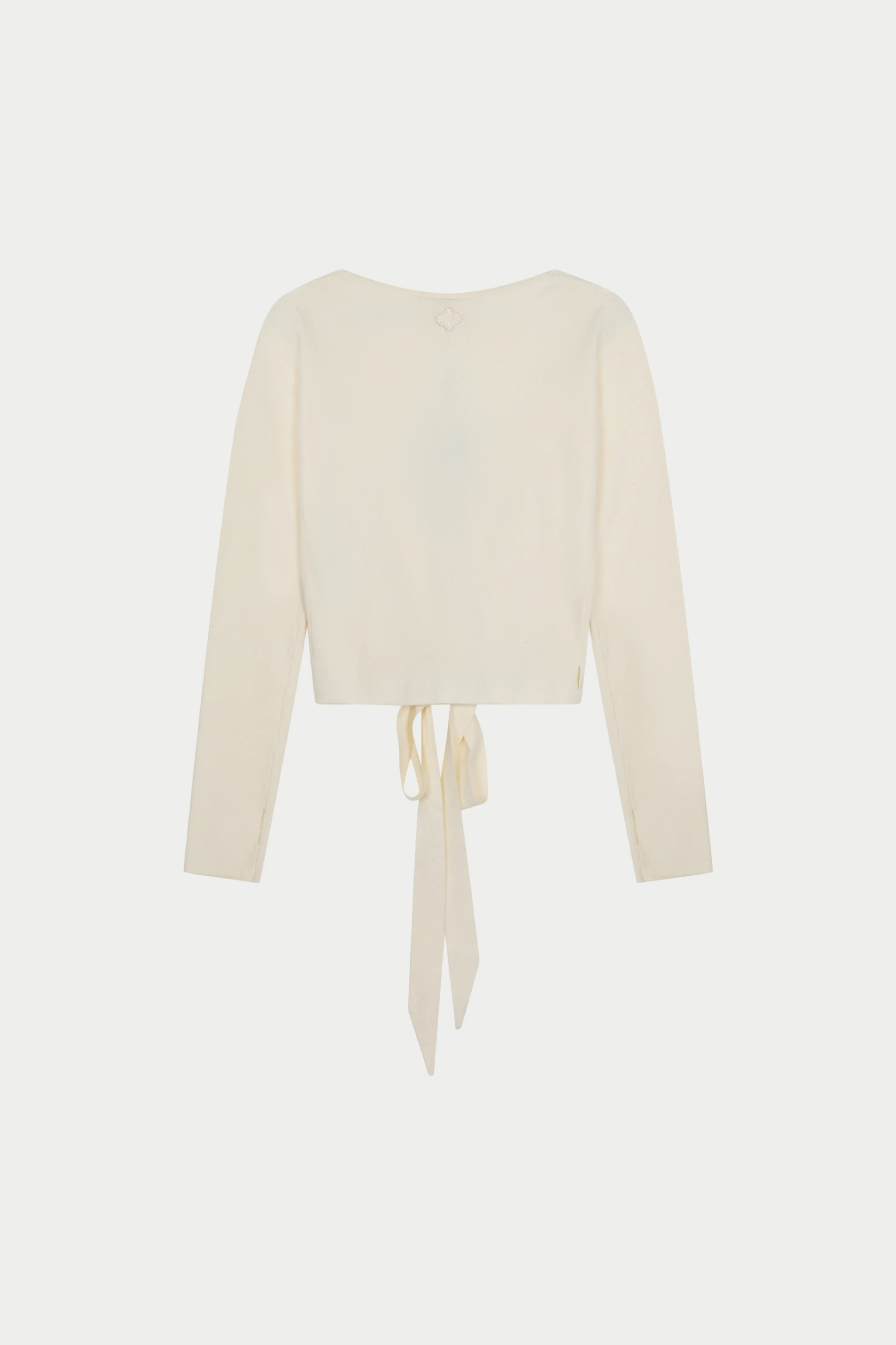 WRAP AROUND KNIT CARDIGAN - OFF WHITE - Image 7