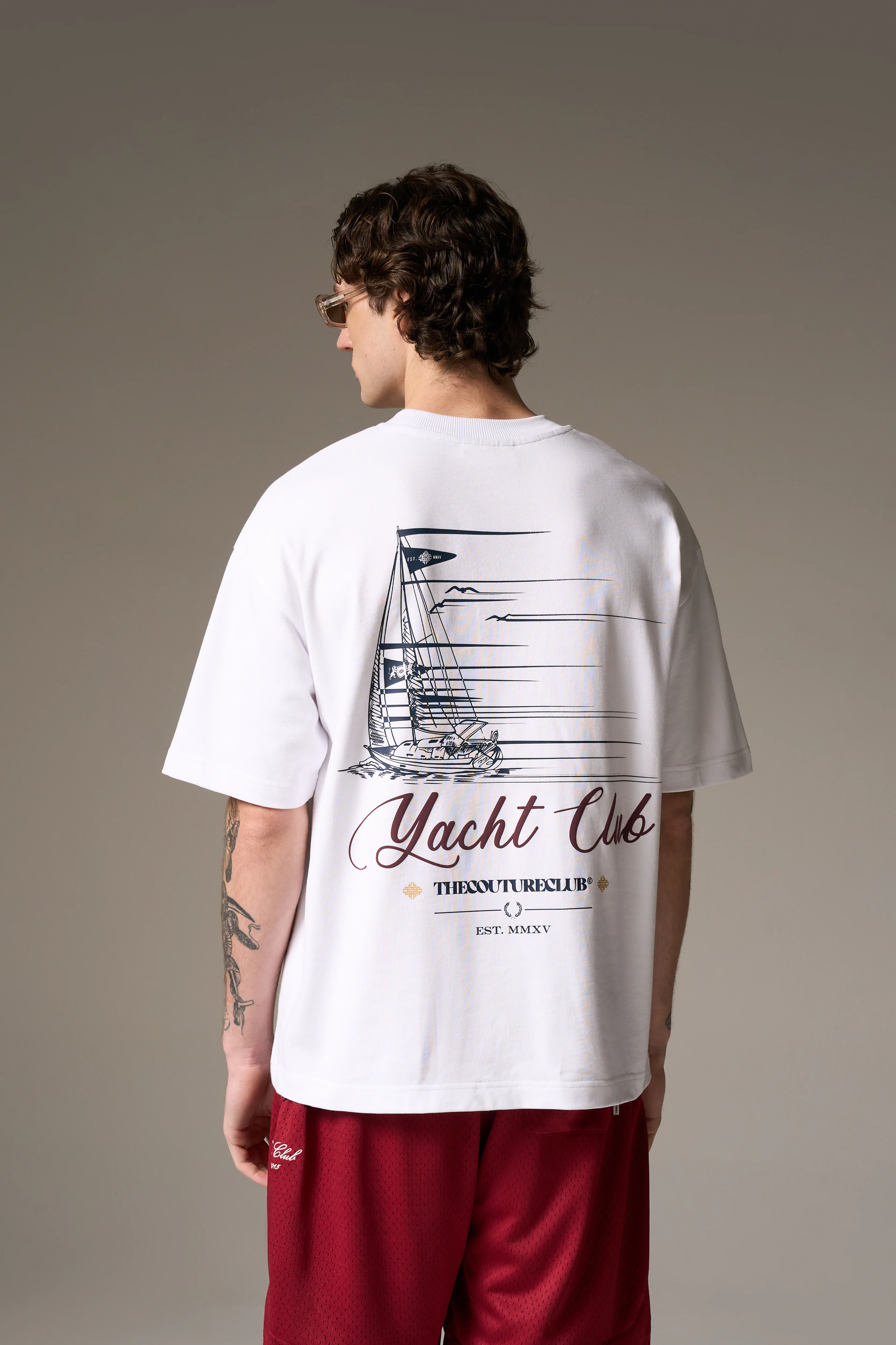 YACHT CLUB GRAPHIC T-SHIRT - WHITE - Image 5